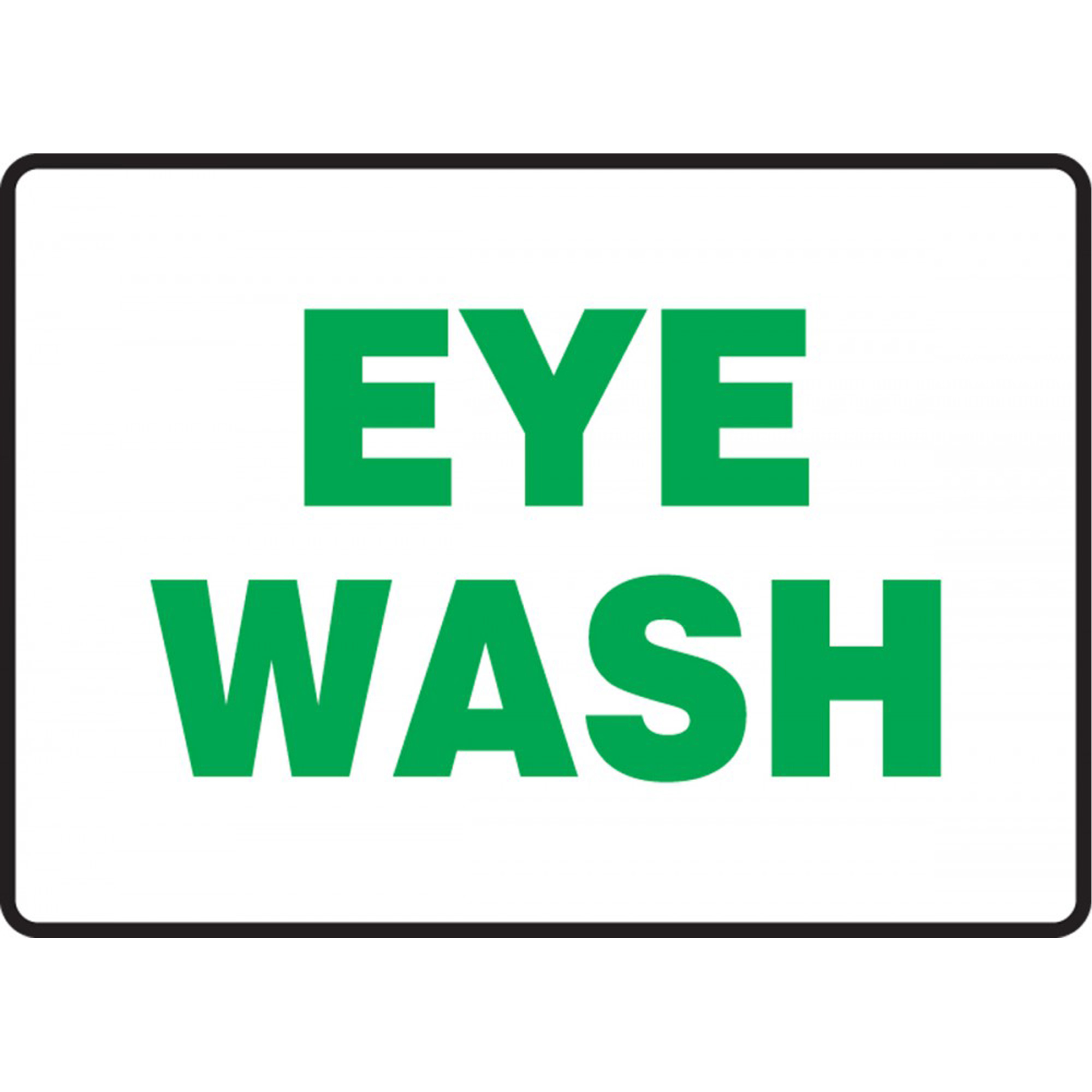 Enseigne « Eye Wash », 7" x 10", Aluminium, Anglais