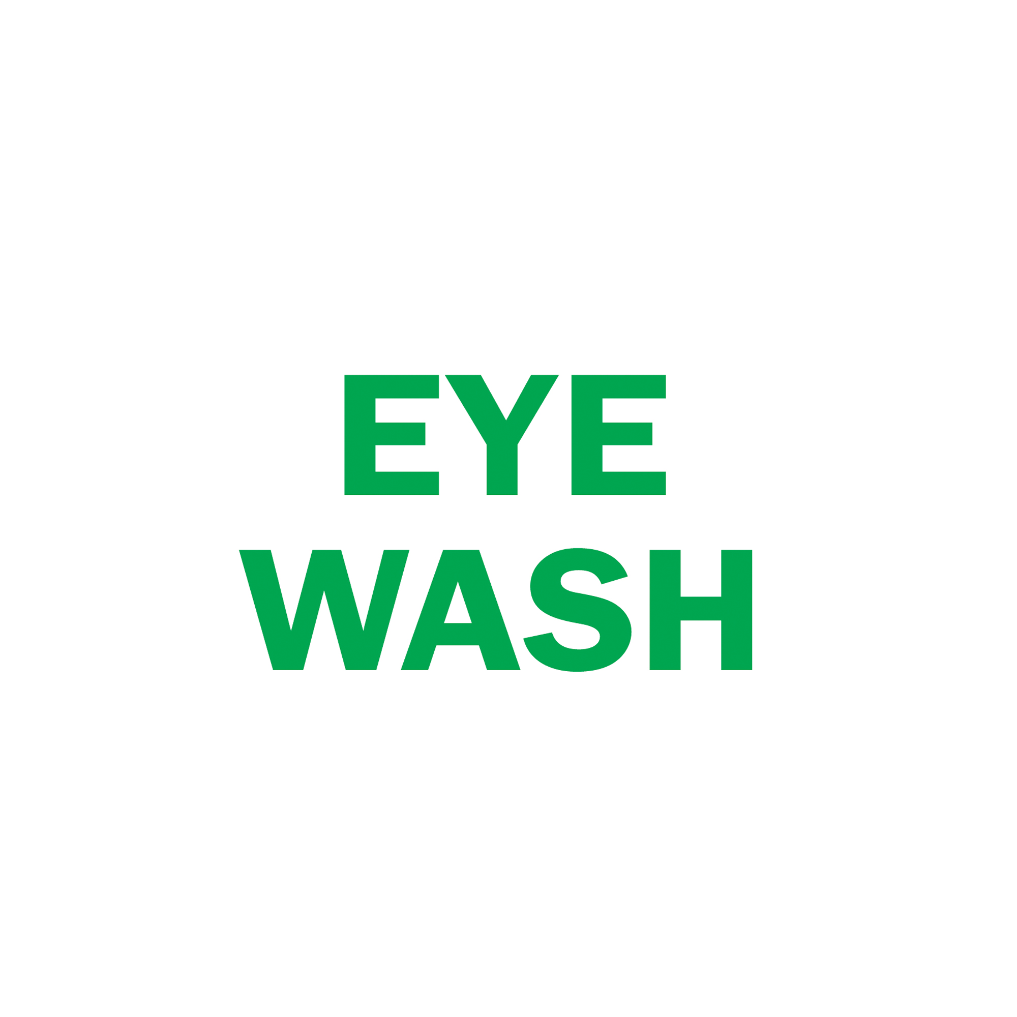 Enseigne « Eye Wash », 10" x 14", Plastique, Anglais
