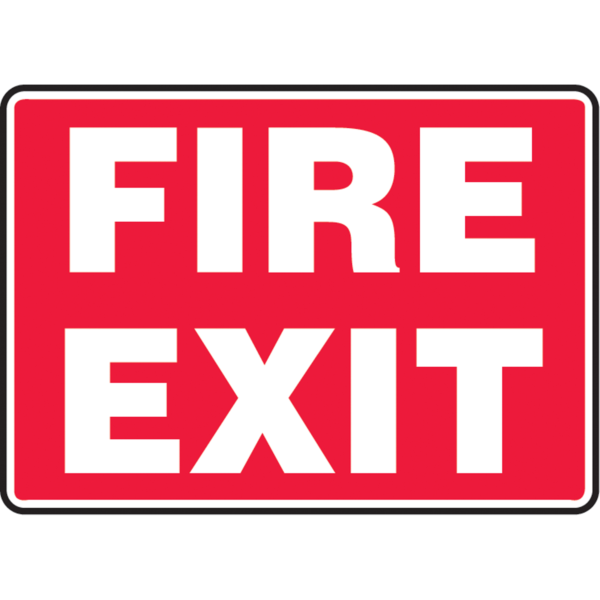 Enseigne « Fire Exit », 10" x 14", Plastique, Anglais