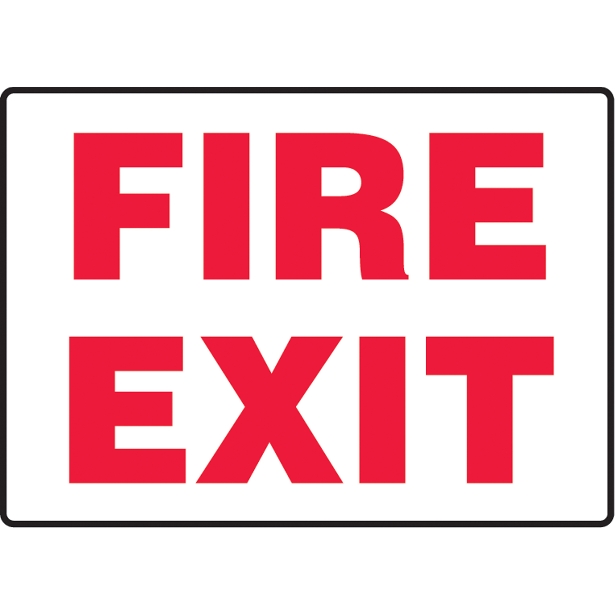 Enseigne « Fire Exit », 10" x 14", Aluminium, Anglais