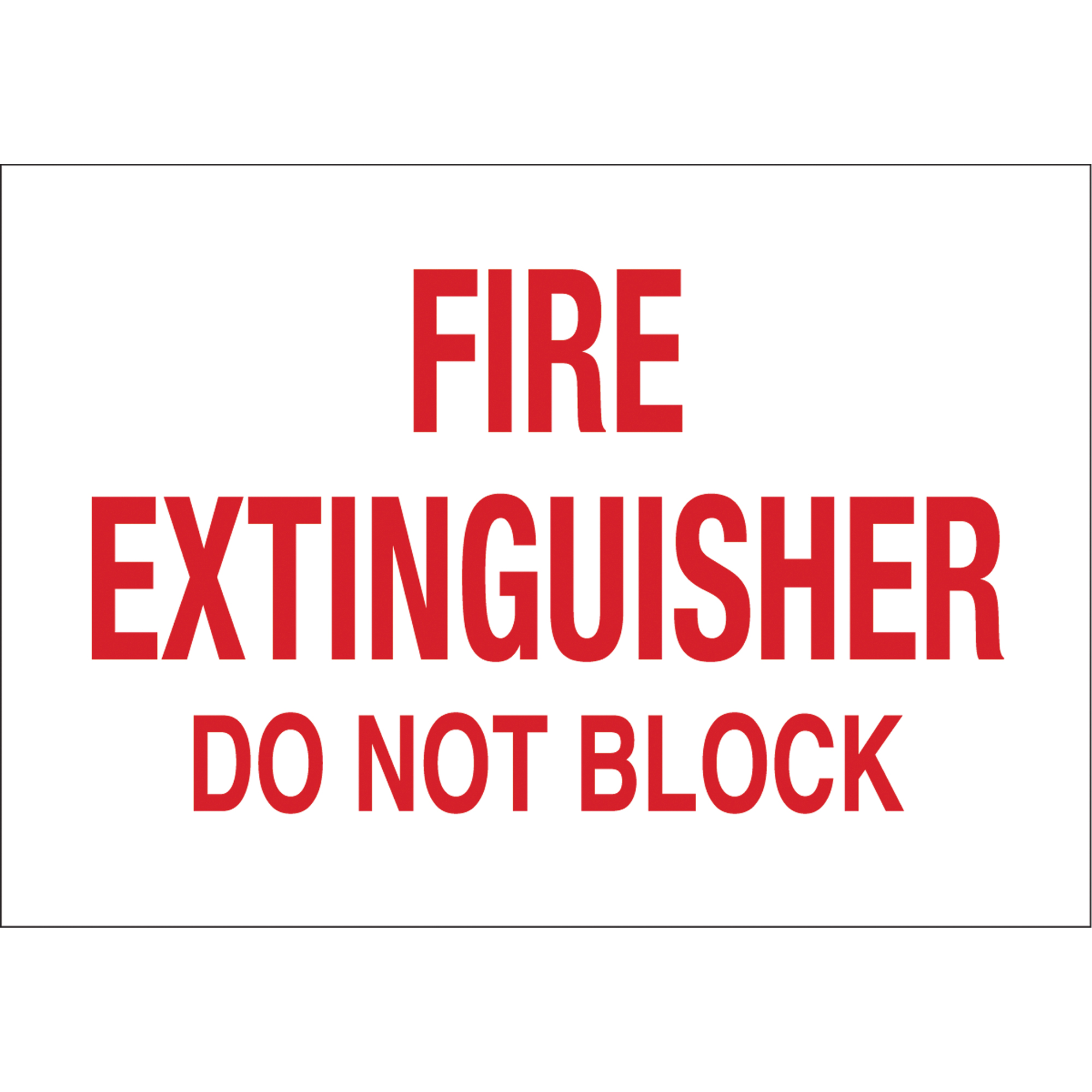 Enseigne « Fire Extinguisher », 10" x 14", Plastique, Anglais