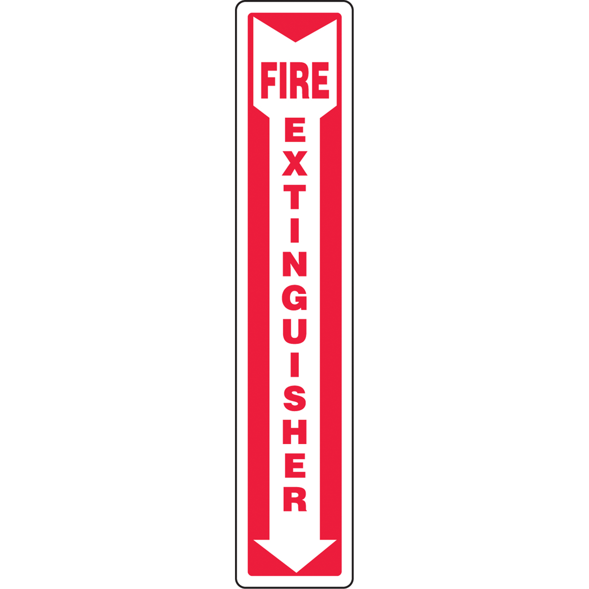 Enseigne « Fire Extinguisher », 12" x 4", Aluminium, Anglais avec pictogramme