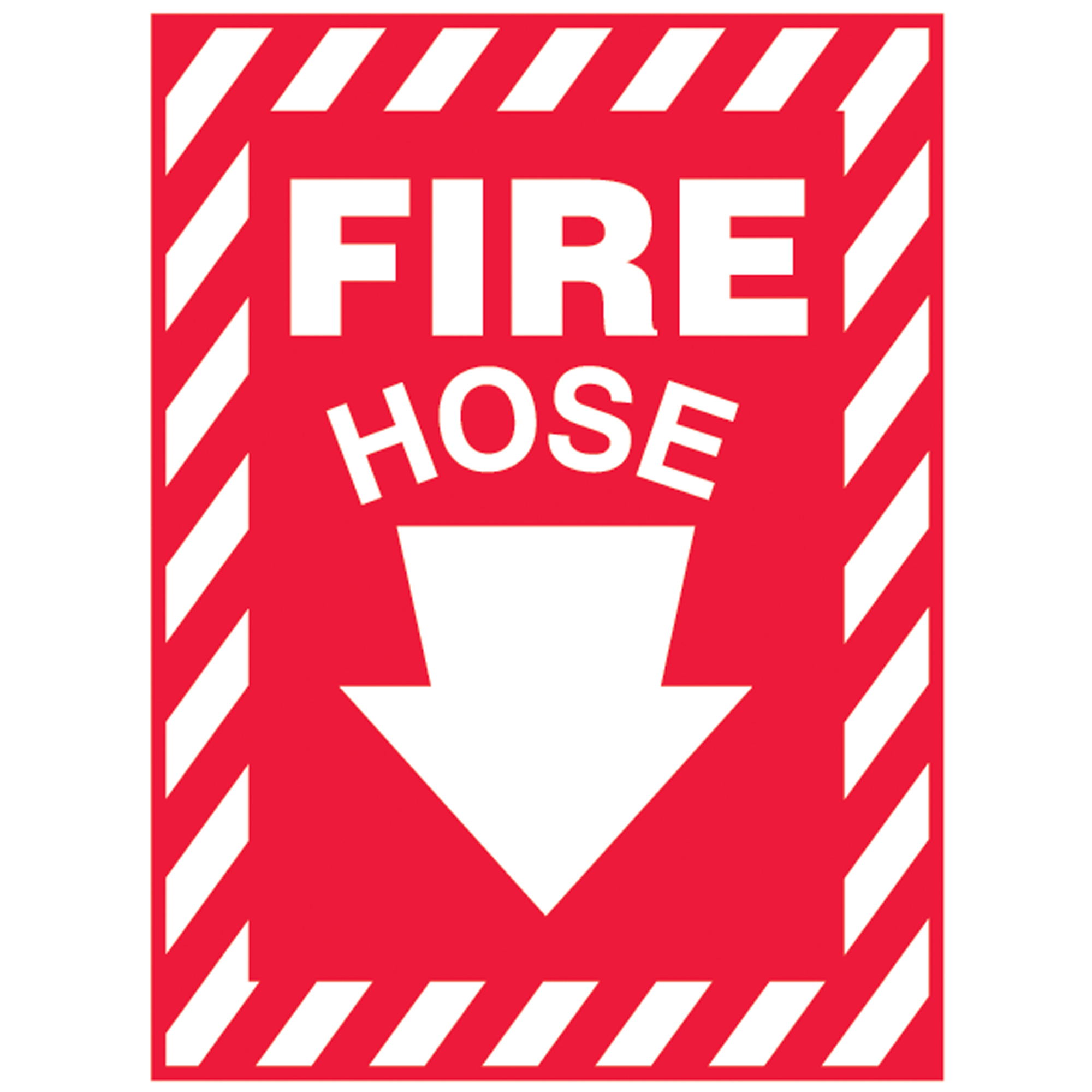 Enseigne « Fire Hose », 10" x 14", Vinyle, Anglais avec pictogramme