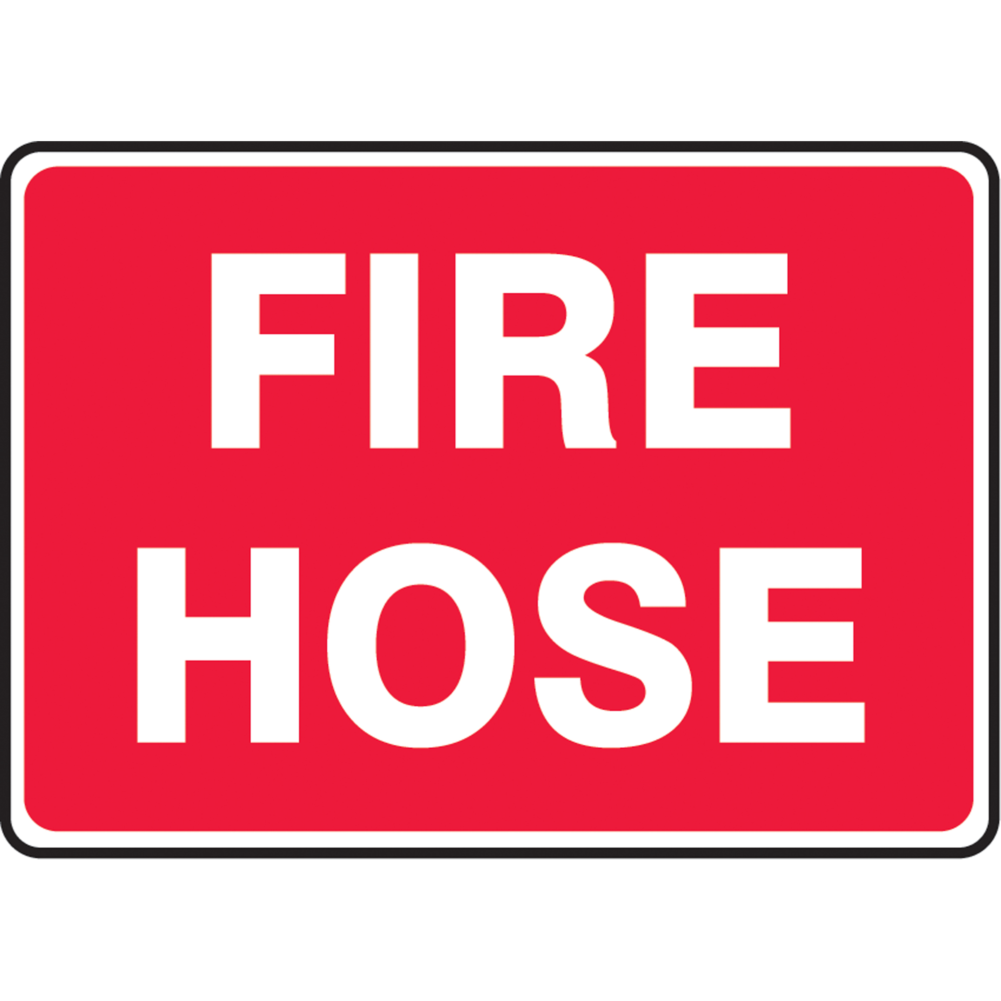 Enseigne « Fire Hose », 10" x 14", Aluminium, Anglais