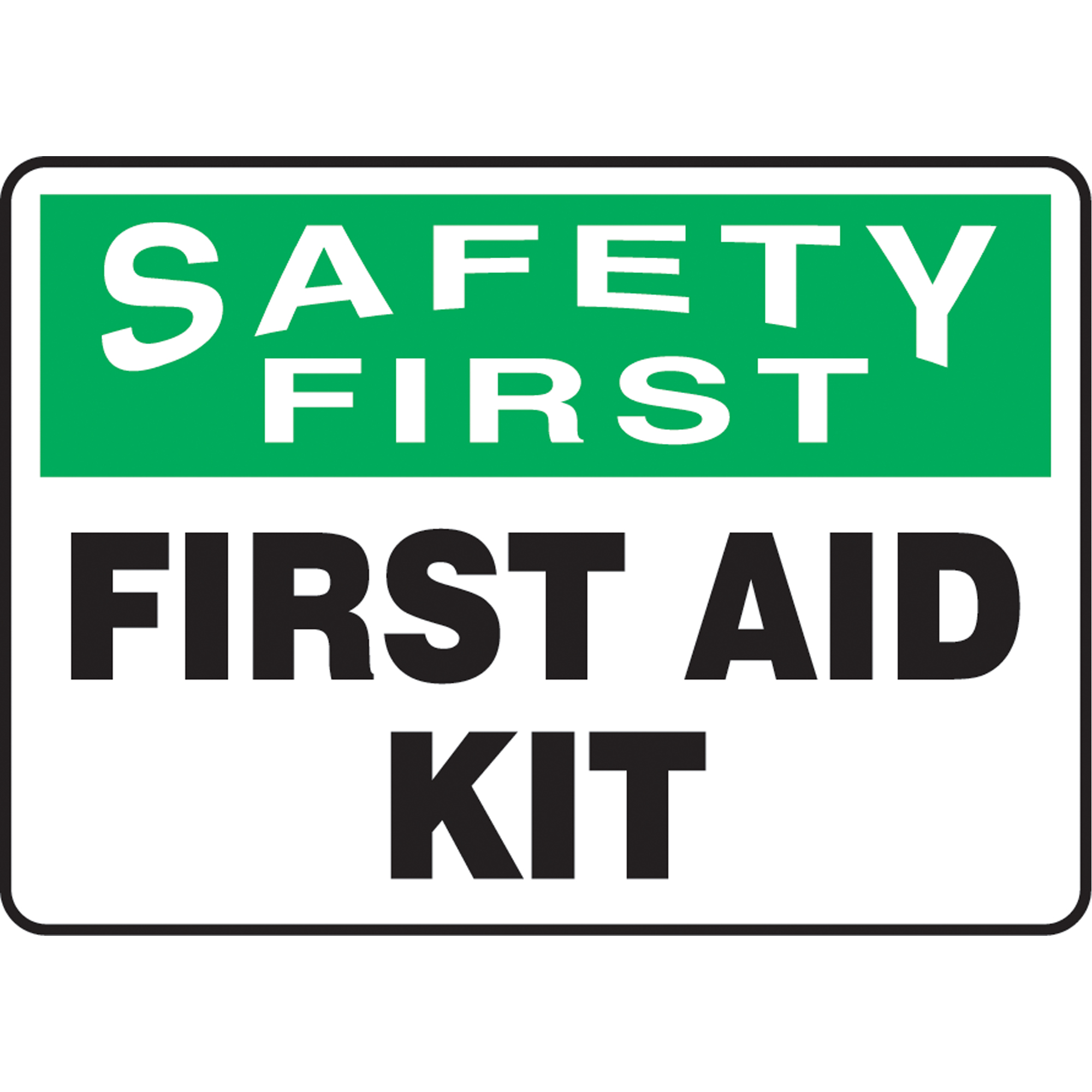 Enseigne « First Aid Kit », 10" x 14", Plastique, Anglais