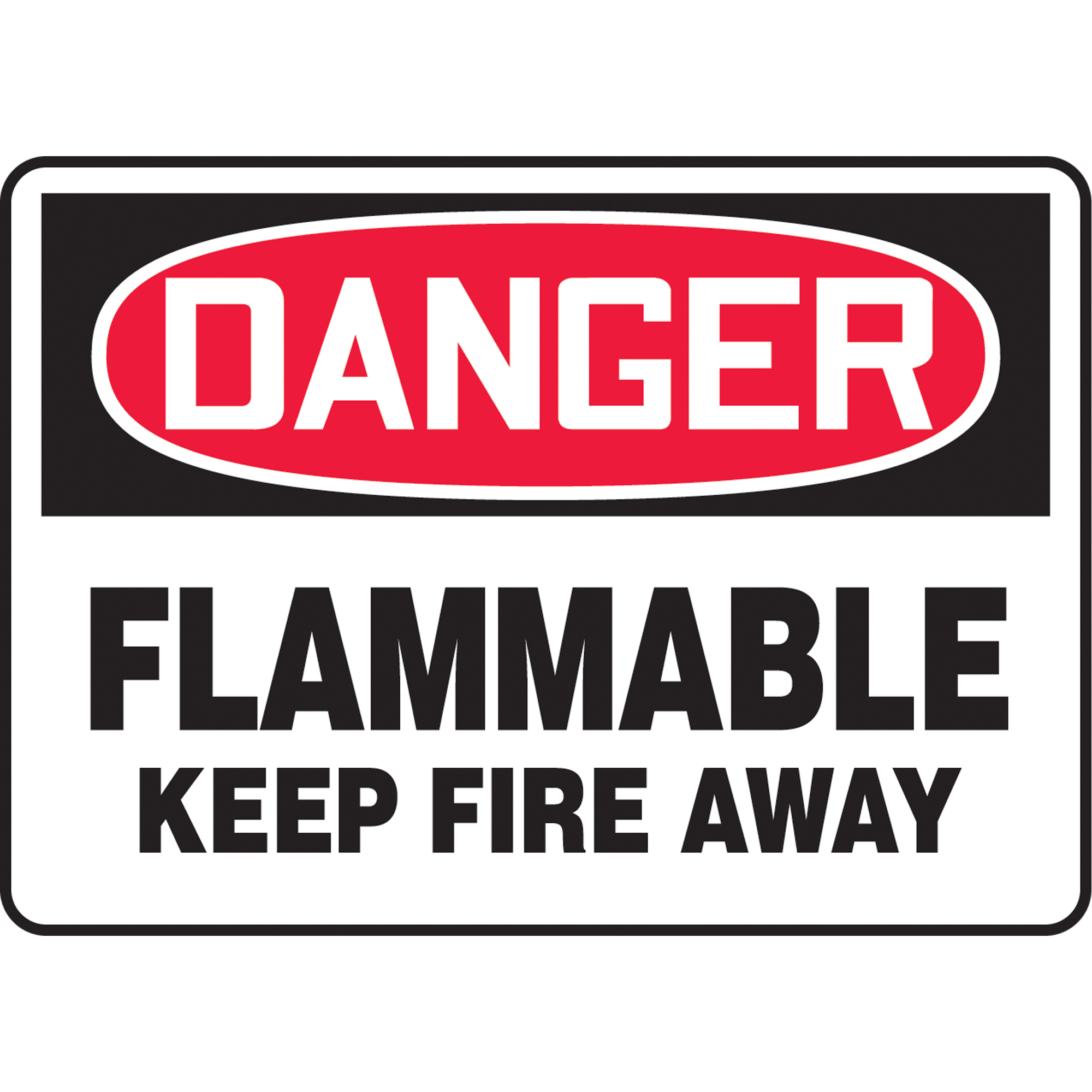 Enseigne « Flammable », 10" x 14", Vinyle, Anglais