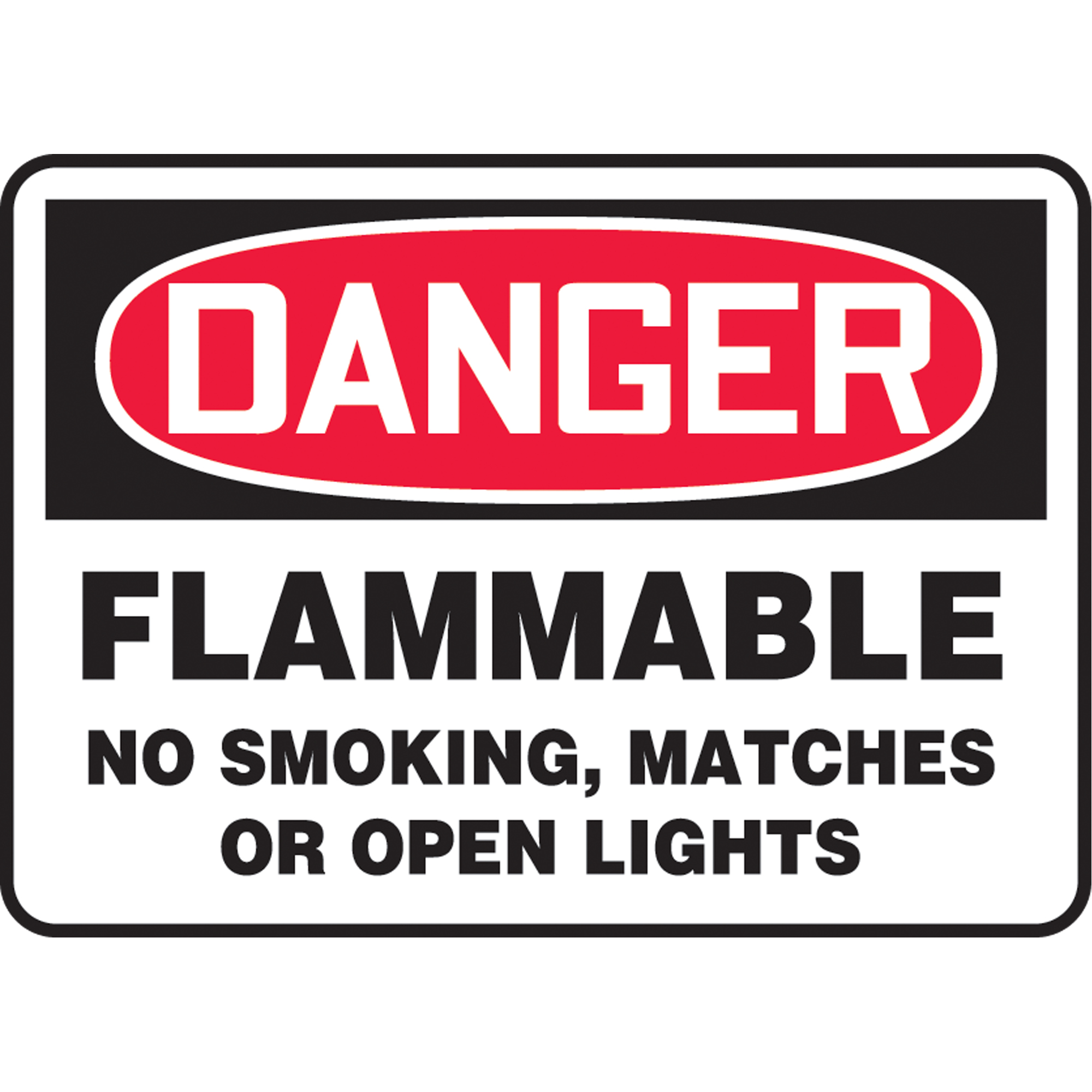 Enseigne « Flammable », 10" x 14", Vinyle, Anglais