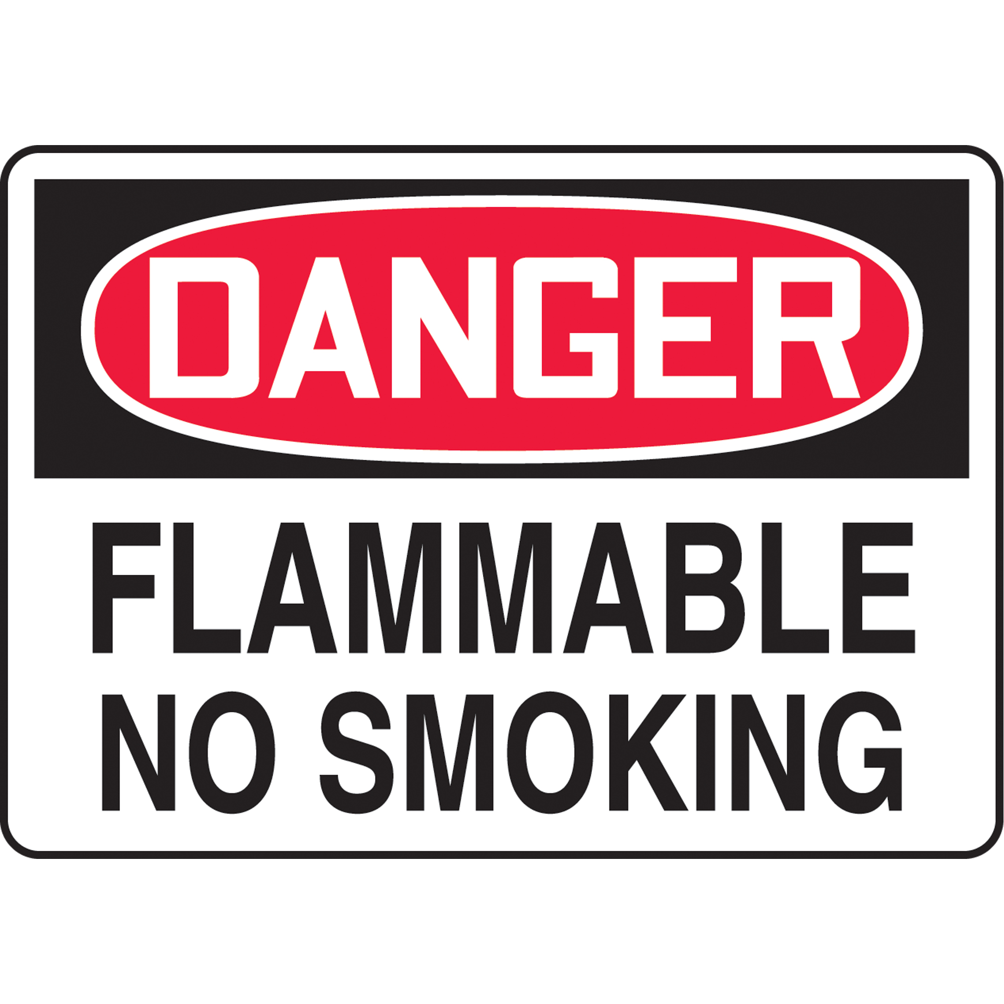 Enseigne « Flammable », 10" x 14", Aluminium, Anglais