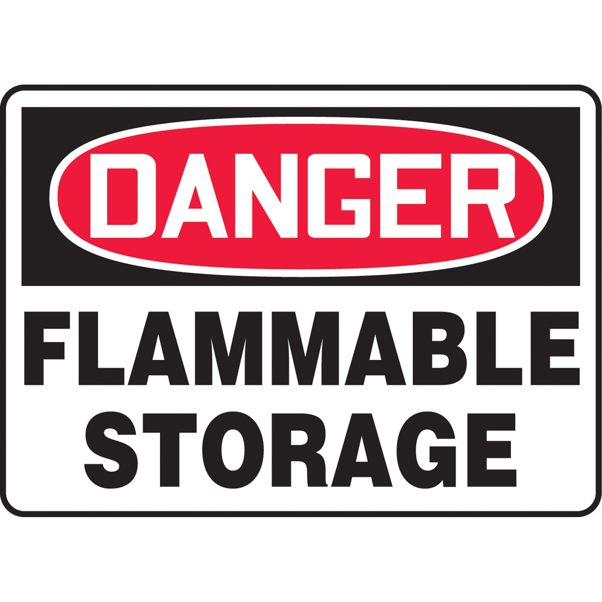 Enseigne « Flammable Storage », 10" x 14", Aluminium, Anglais
