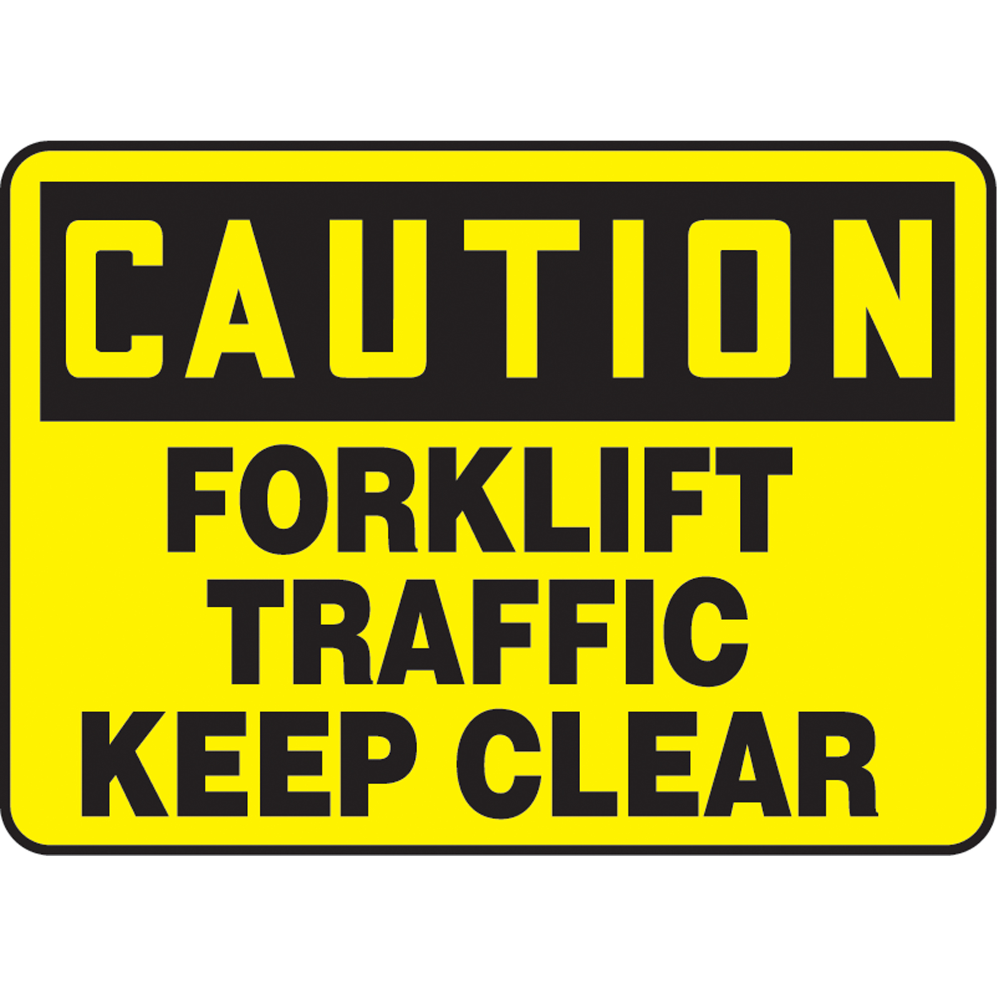Enseigne « Forklift Traffic », 10" x 14", Aluminium, Anglais