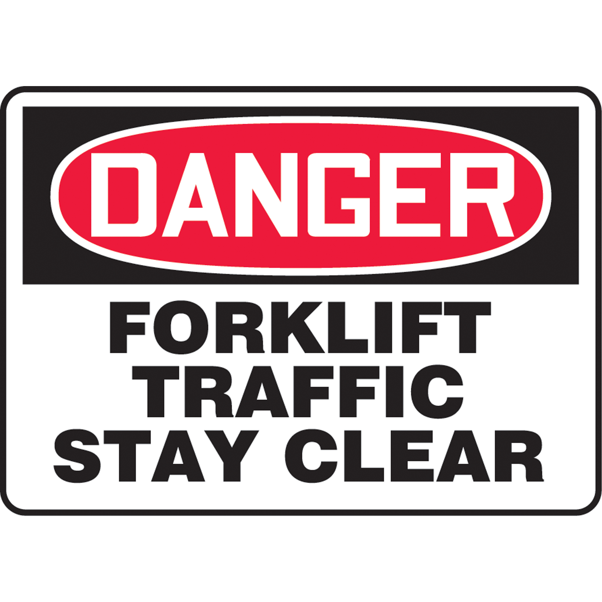 Enseigne « Forklift Traffic », 10" x 14", Aluminium, Anglais