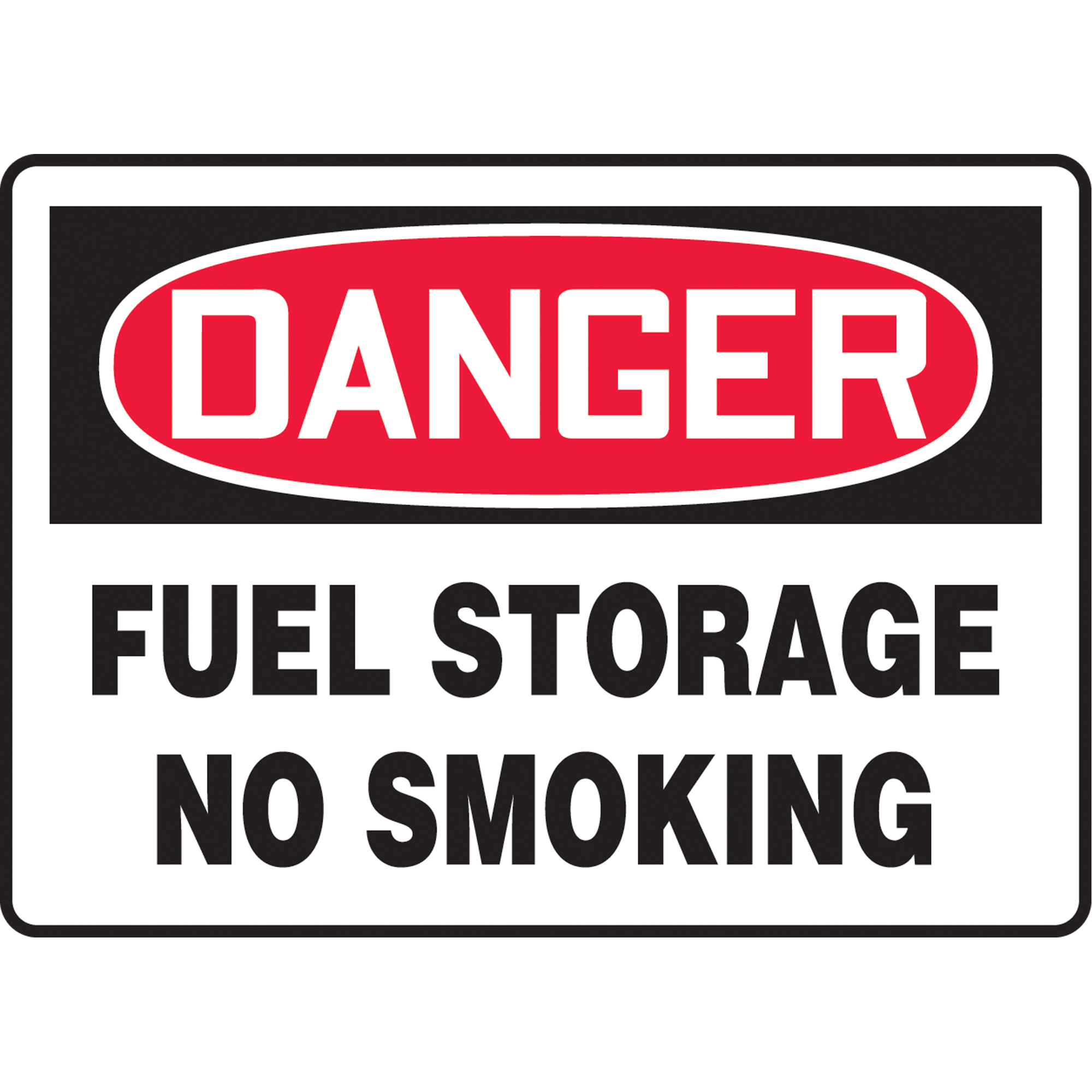 Enseigne « Fuel Storage », 10" x 14", Vinyle, Anglais
