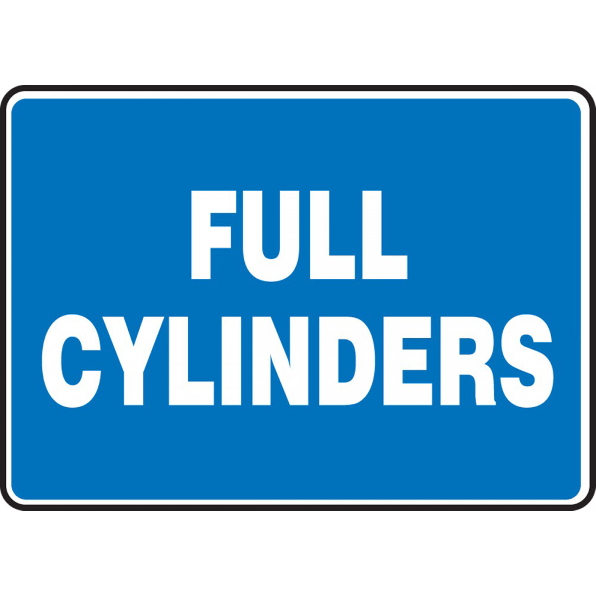 Enseigne « Full Cylinders », 10" x 14", Vinyle, Anglais