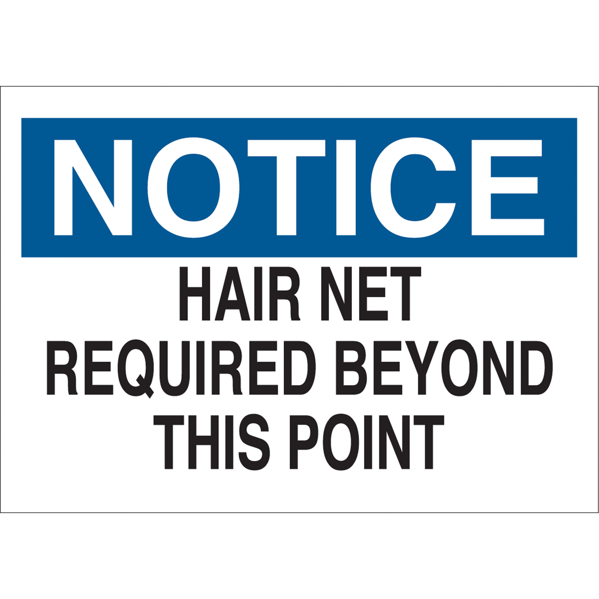 Enseigne « Hair Net Required », 10" x 14", Vinyle, Anglais