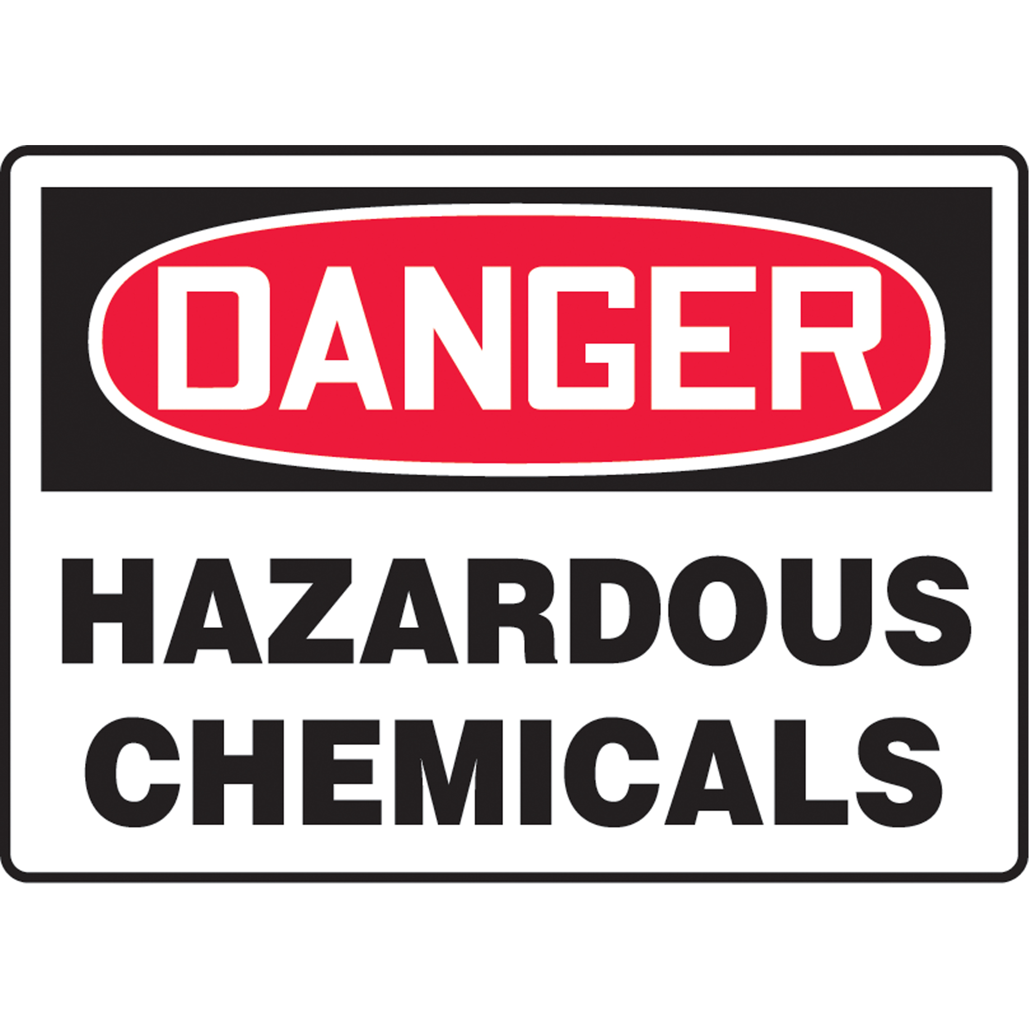 Enseigne « Hazardous Chemicals », 10" x 14", Plastique, Anglais