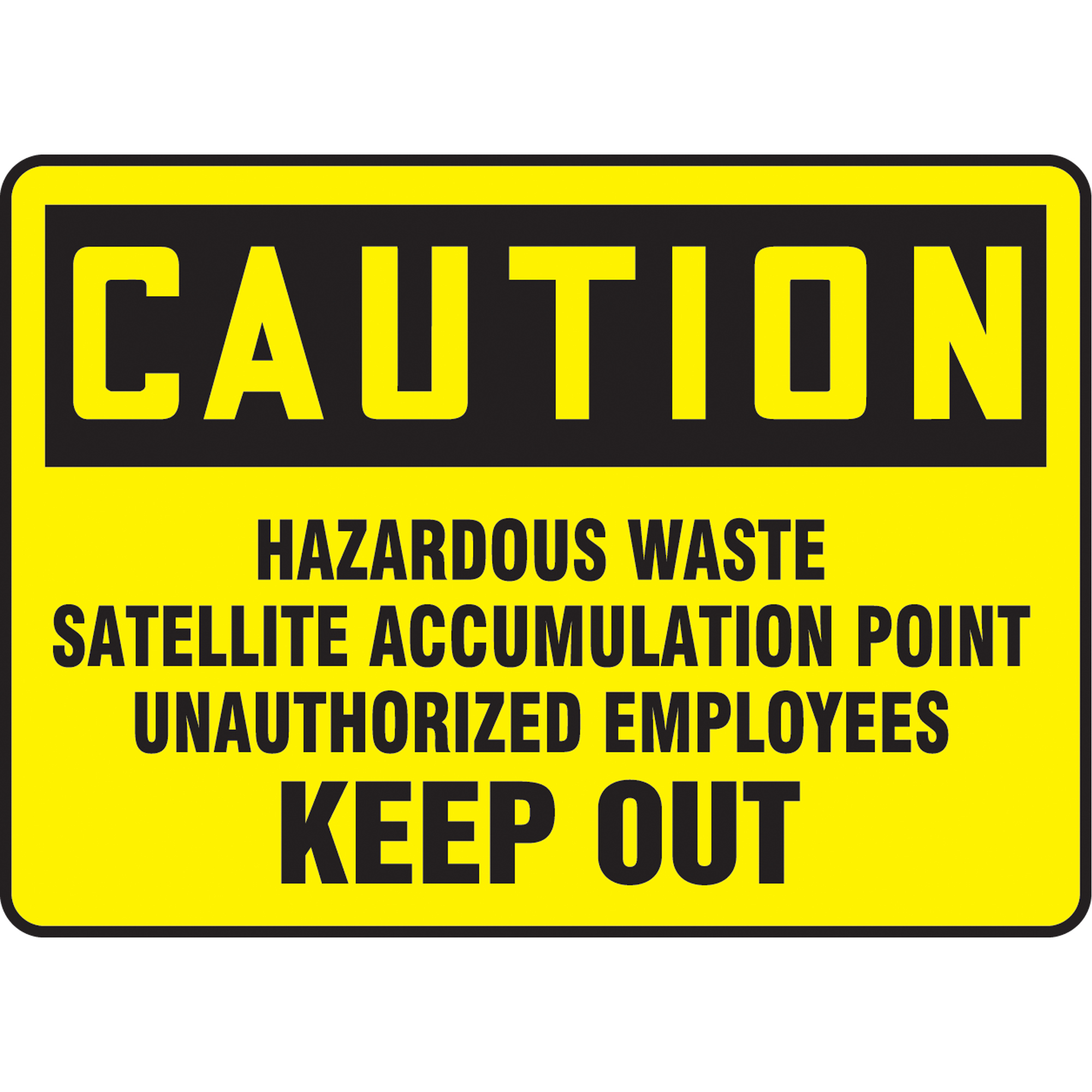 Enseigne « Hazardous Waste Satellite Accumulation Point », 10" x 14", Vinyle, Anglais