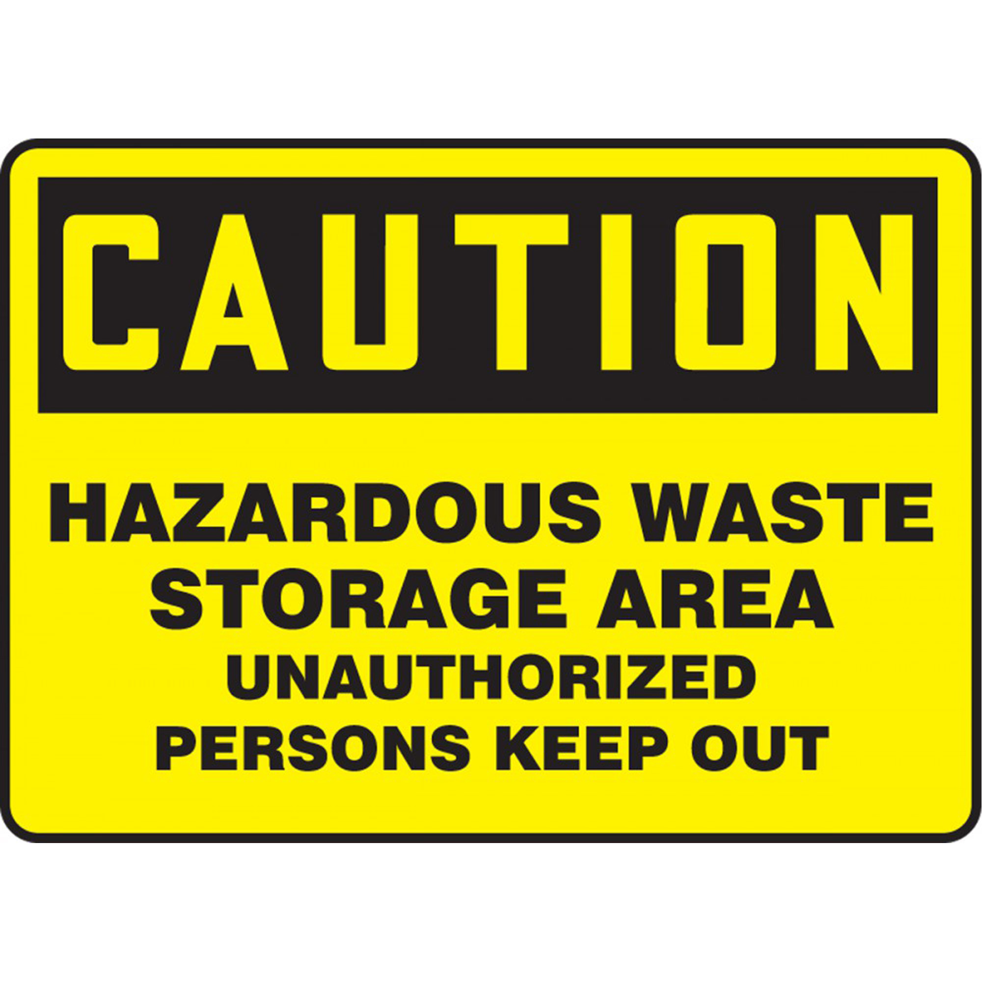 Enseigne « Hazardous Waste Storage », 7" x 10", Plastique, Anglais
