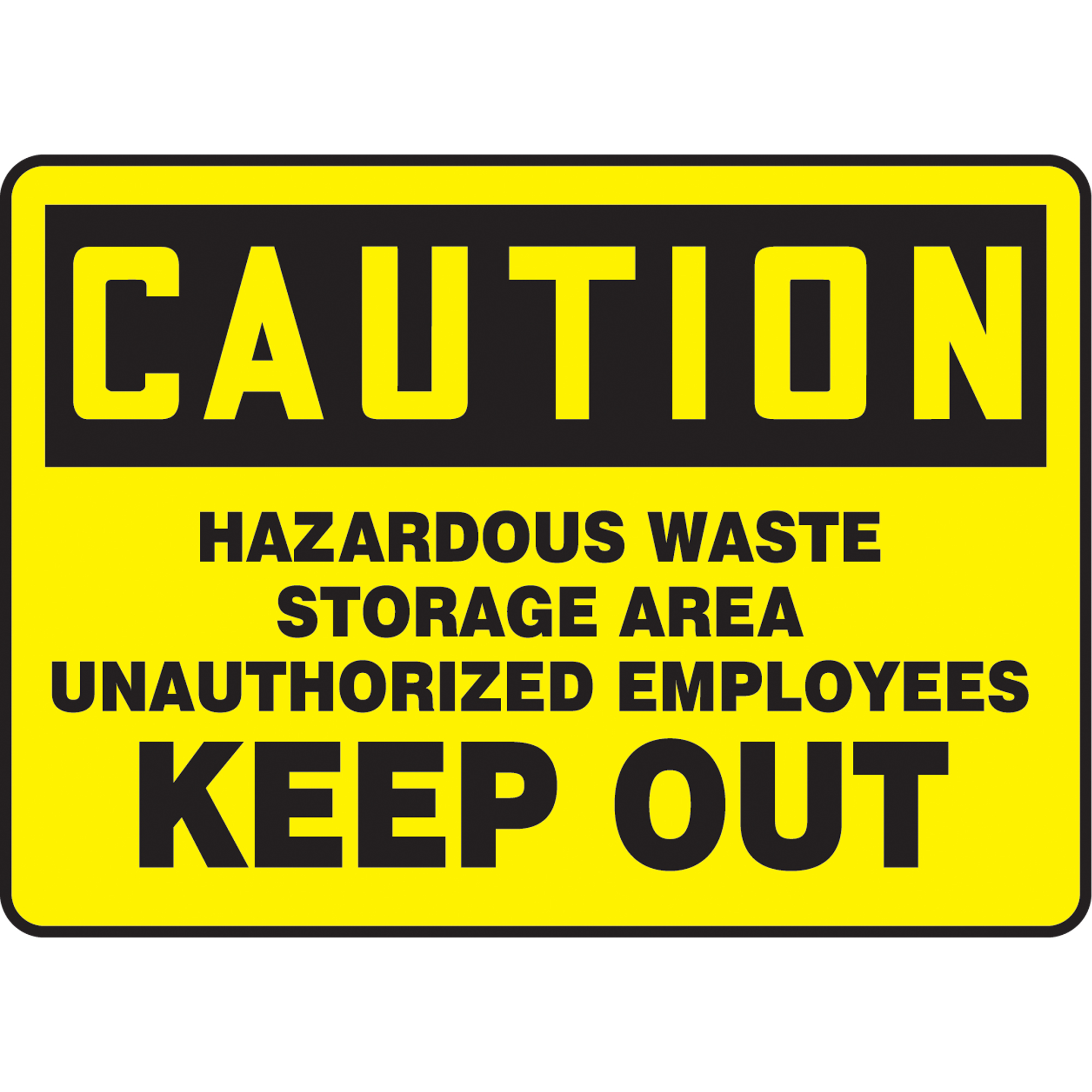 Enseigne « Hazardous Waste Storage Area », 10" x 14", Plastique, Anglais