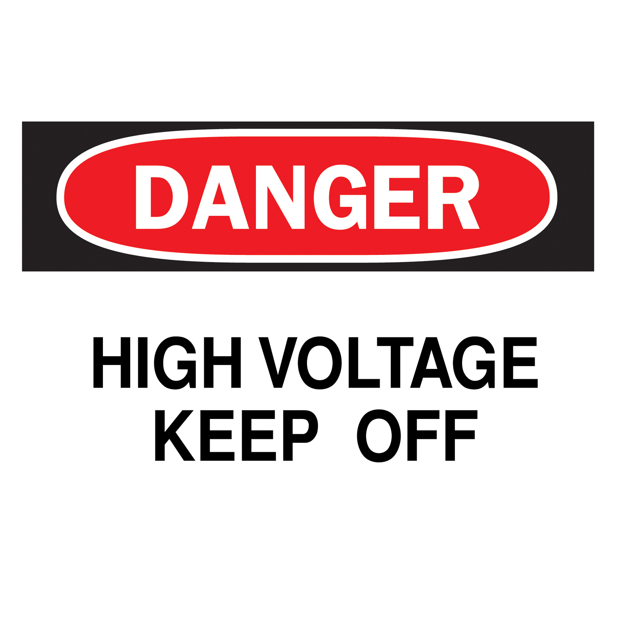 Enseigne « High Voltage », 10" x 14", Aluminium, Anglais
