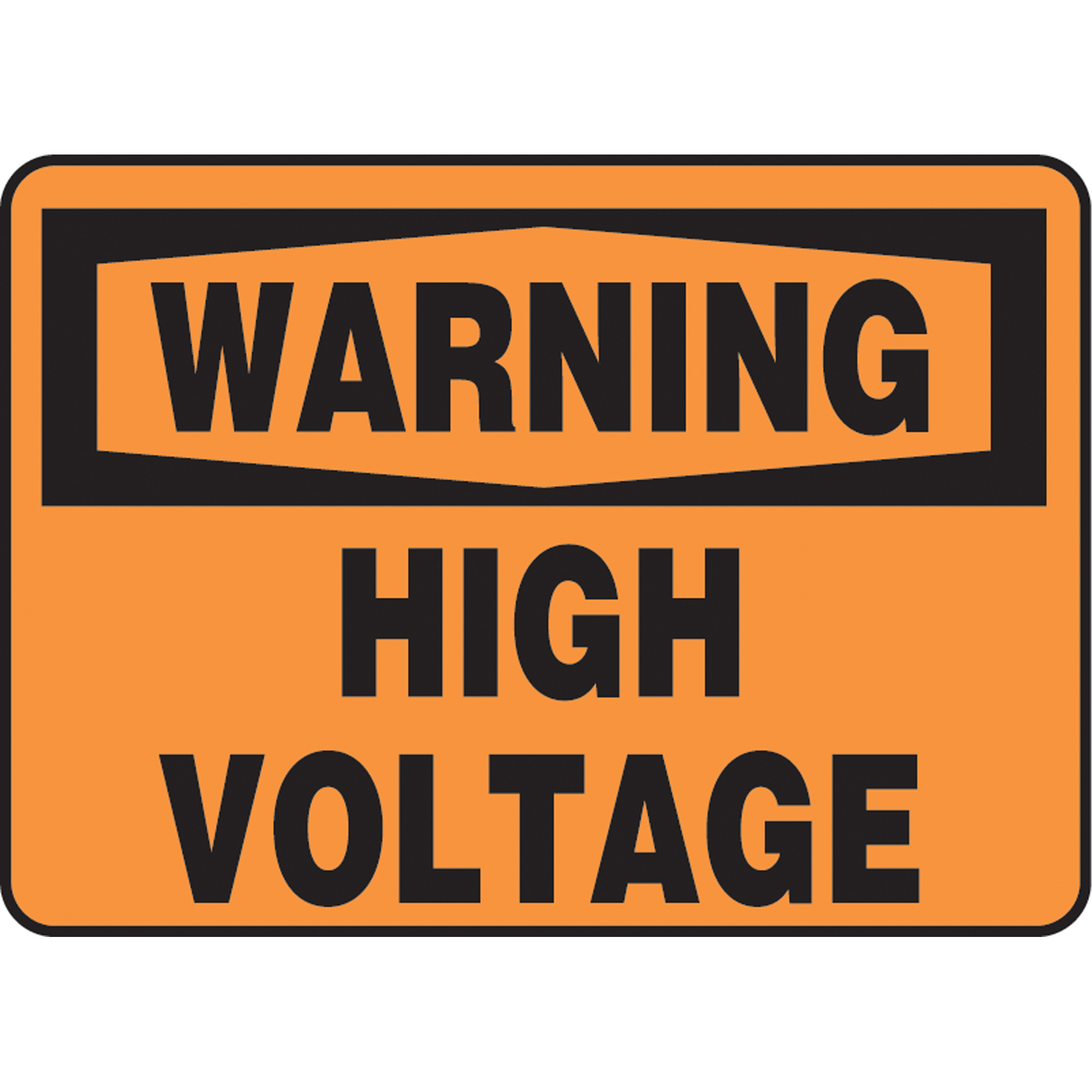 Enseigne « High Voltage », 10" x 14", Vinyle, Anglais