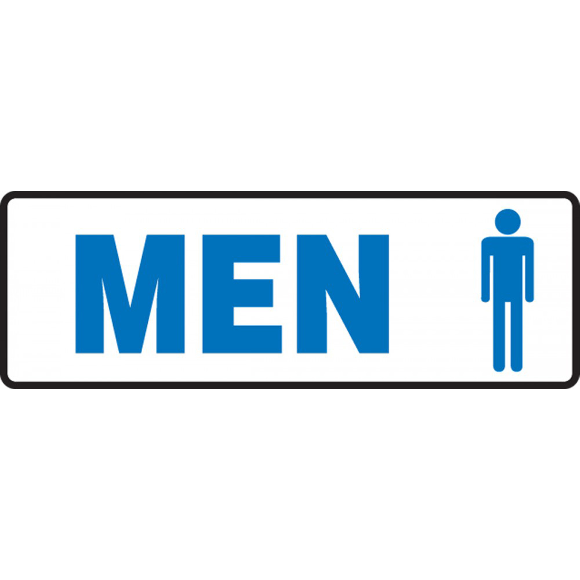 Enseigne « Hommes », 4" x 12", Aluminium, Français avec pictogramme