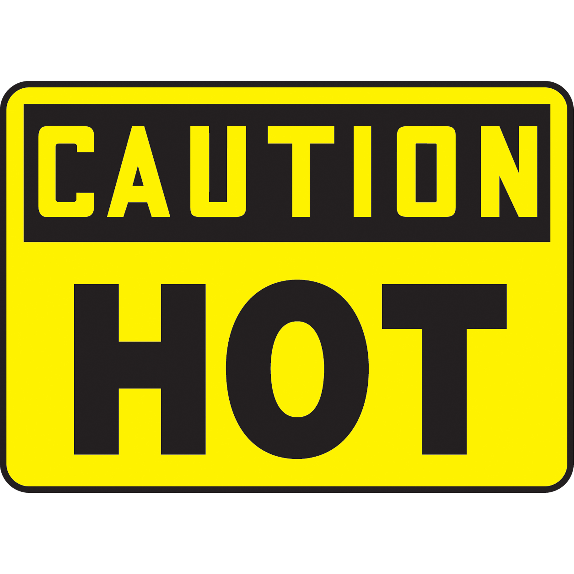 Enseigne « Hot », 10" x 14", Aluminium, Anglais