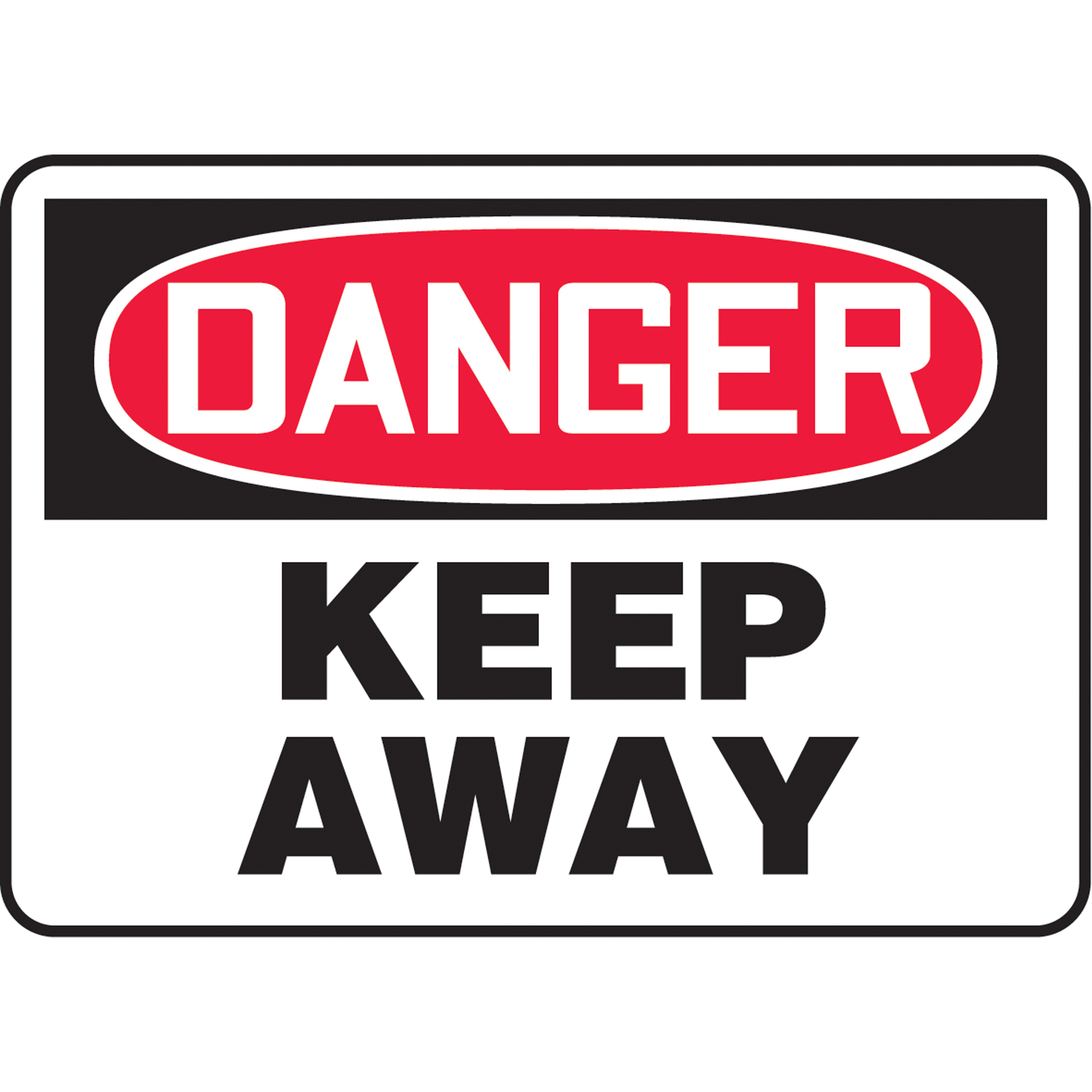 Enseigne « Keep Away », 10" x 10", Aluminium, Anglais