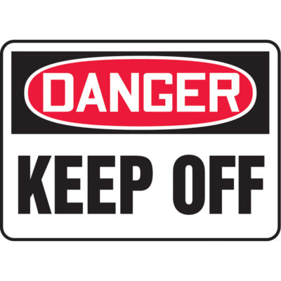 Enseigne « Keep Away », 10" x 14", Vinyle, Anglais