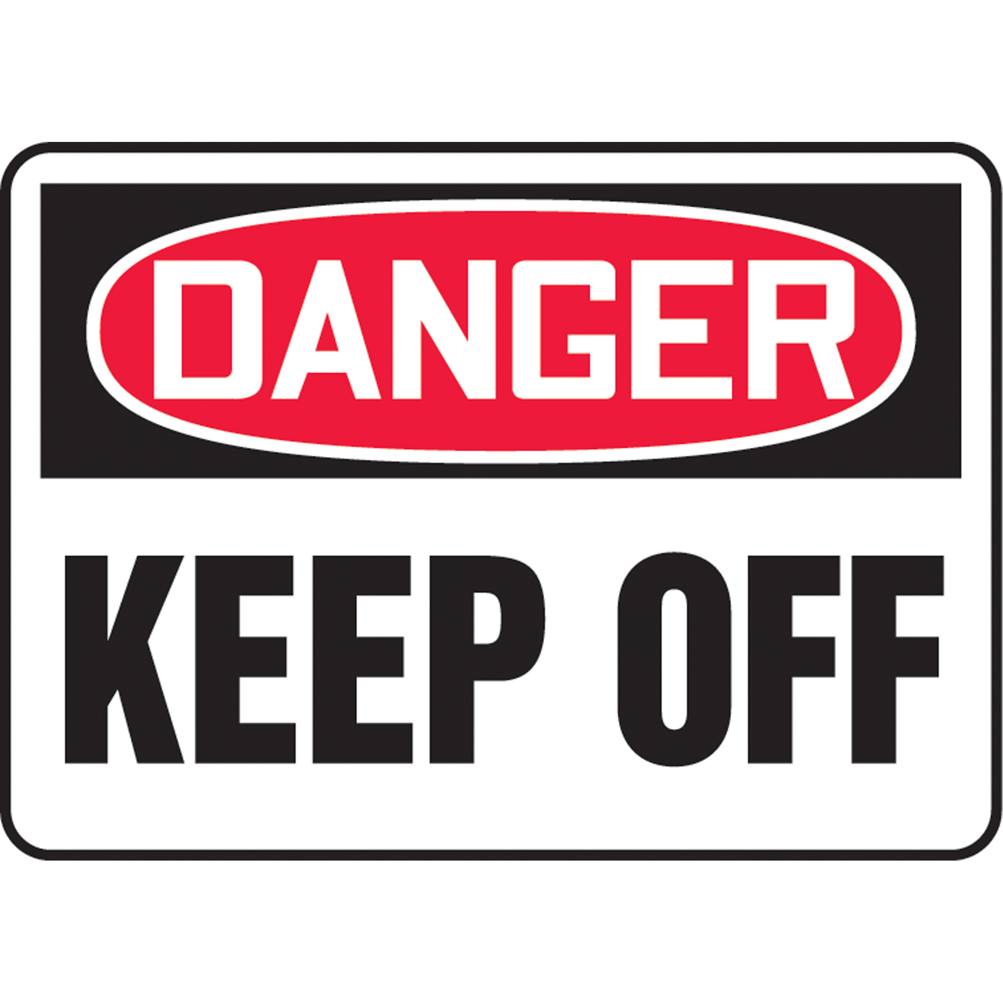 Enseigne « Keep Away », 10" x 14", Vinyle, Anglais