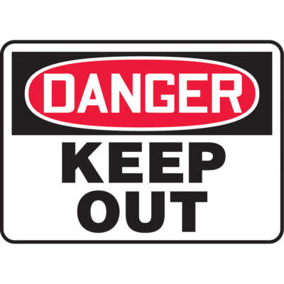 Enseigne « Keep Away », 14" x 14", Vinyle, Anglais