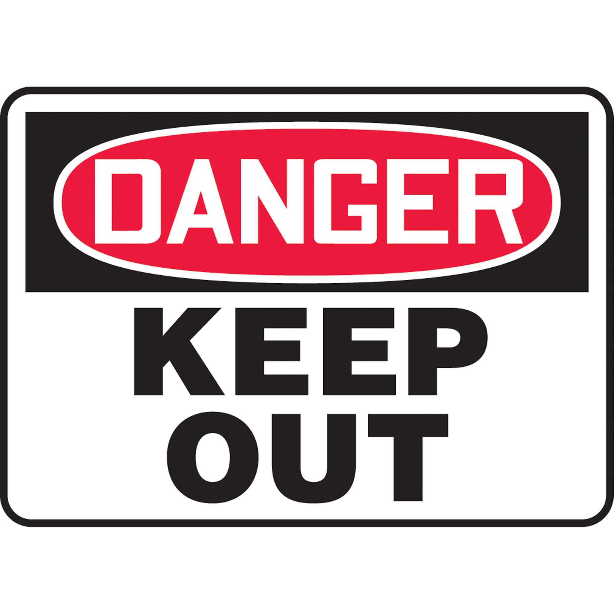 Enseigne « Keep Away », 14" x 14", Vinyle, Anglais