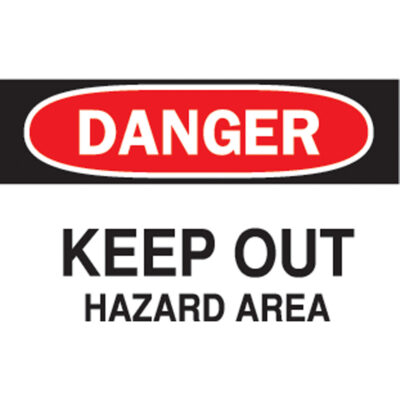 Enseigne « Keep Out », 10" x 10", Plastique, Anglais