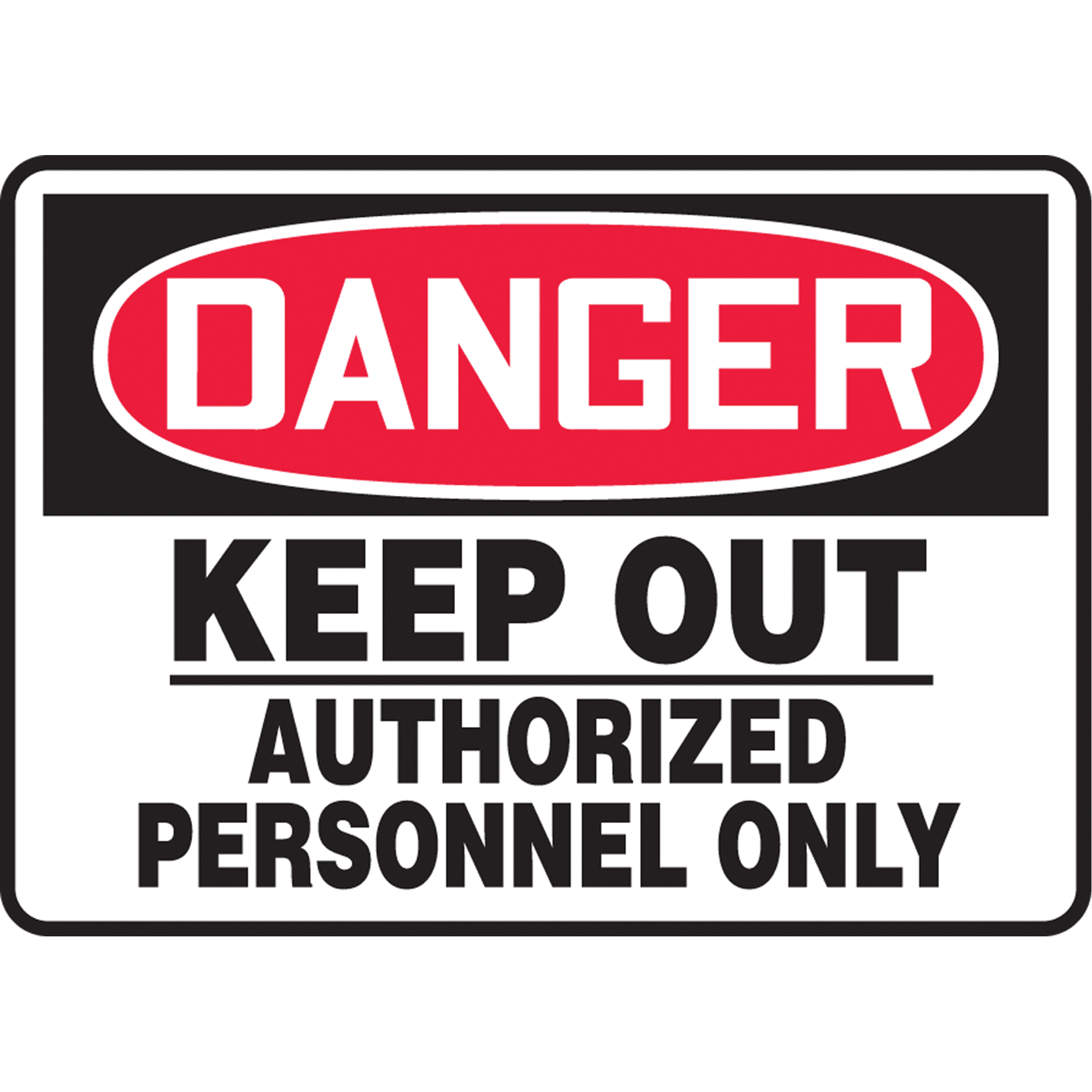 Enseigne « Keep Out », 10" x 14", Plastique, Anglais