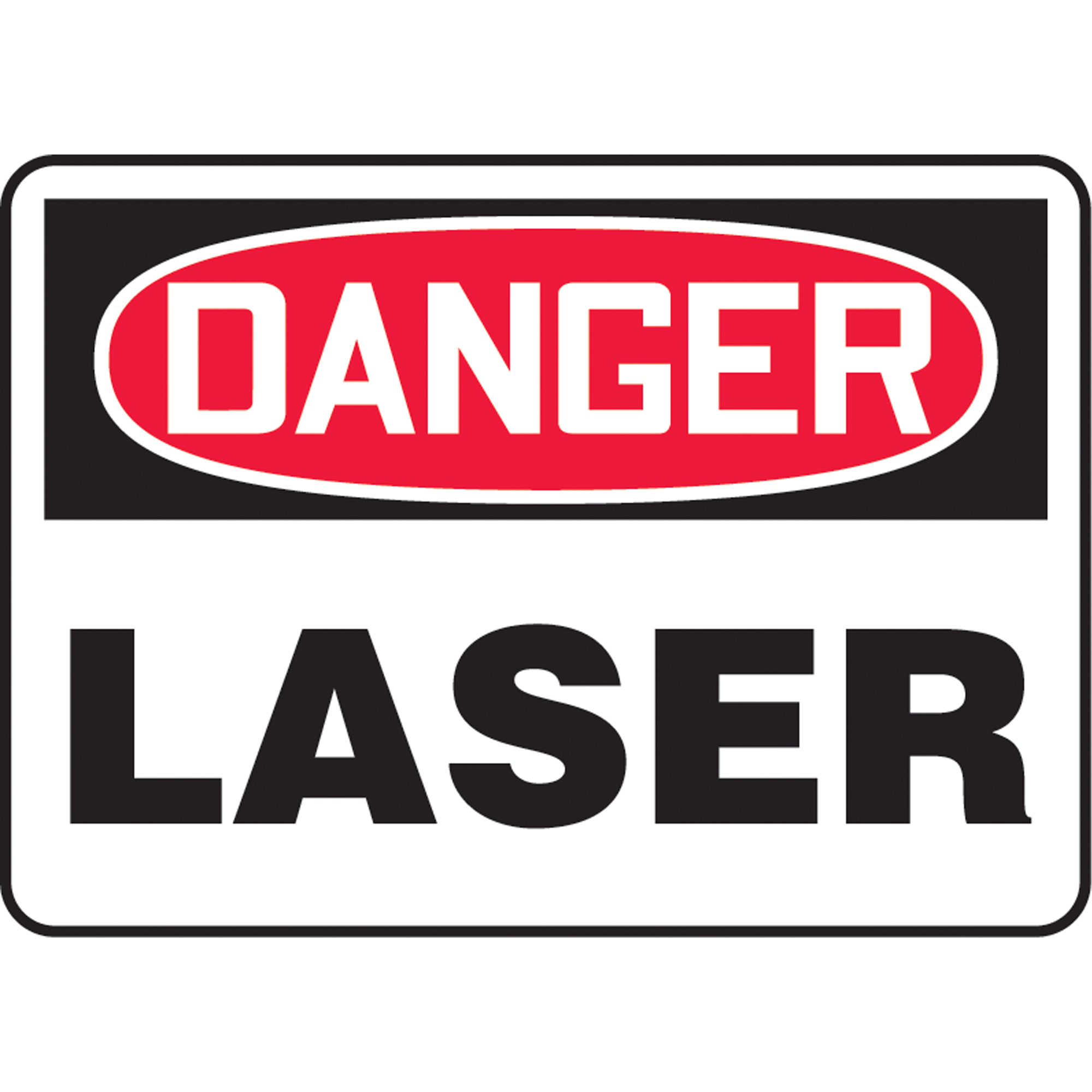 Enseigne « Laser », 10" x 14", Plastique, Anglais