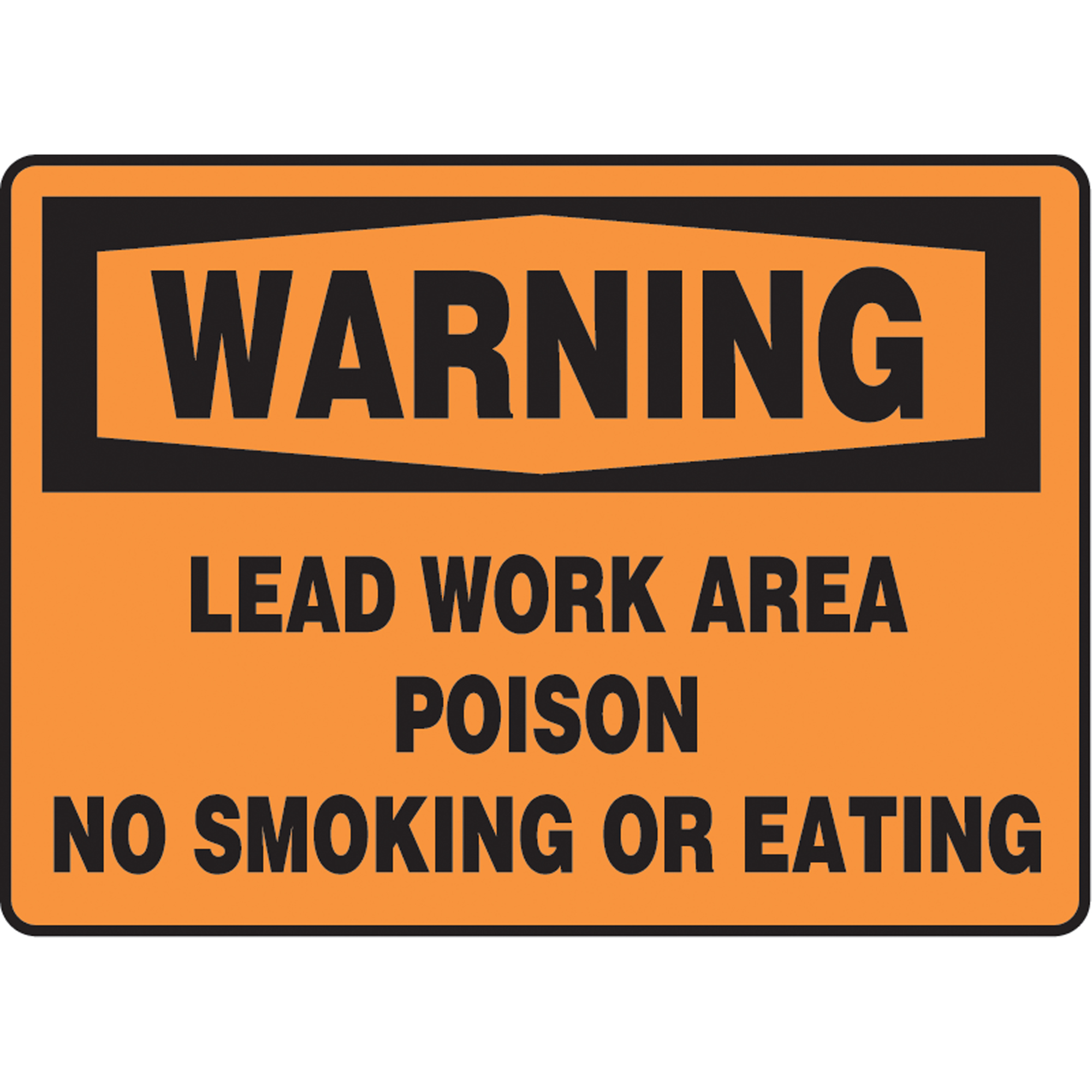 Enseigne « Lead Work Area », 10" x 14", Vinyle, Anglais