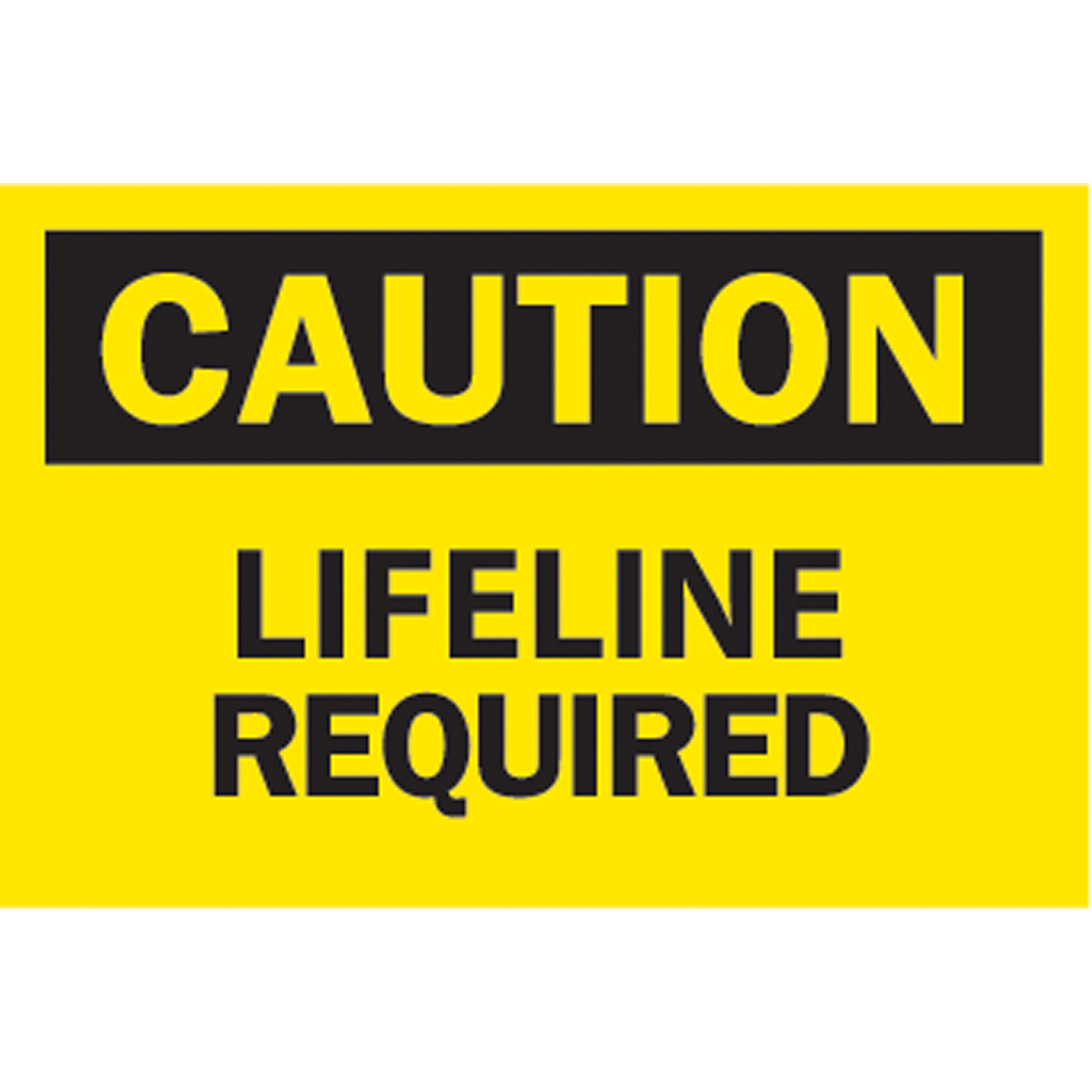 Enseigne « Lifeline Required », 7" x 10", Aluminium, Anglais