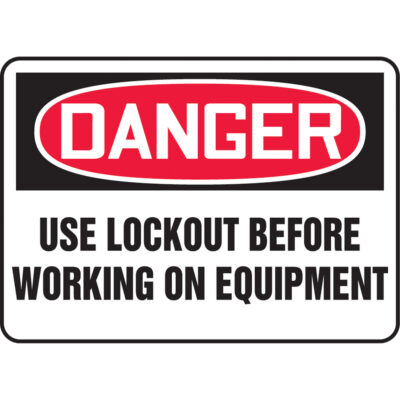 Enseigne « Lock Out », 10" x 14", Aluminium, Anglais