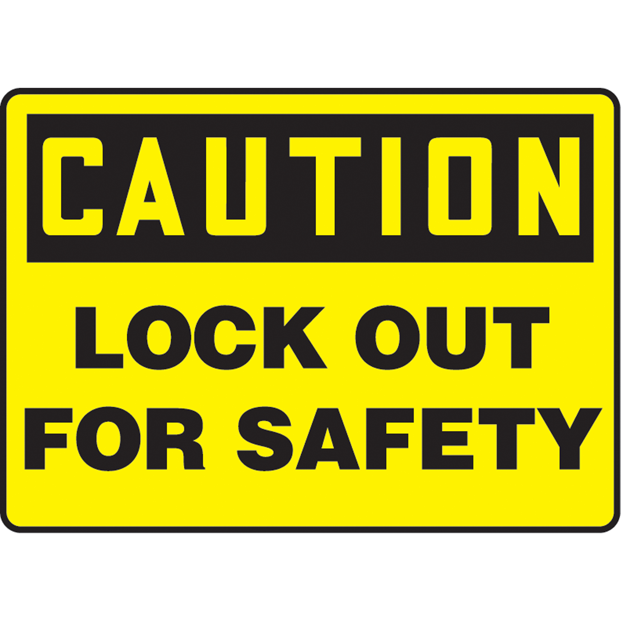 Enseigne « Lock Out », 10" x 14", Aluminium, Anglais