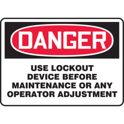 Enseigne « Lock Out », 10" x 14", Vinyle, Anglais