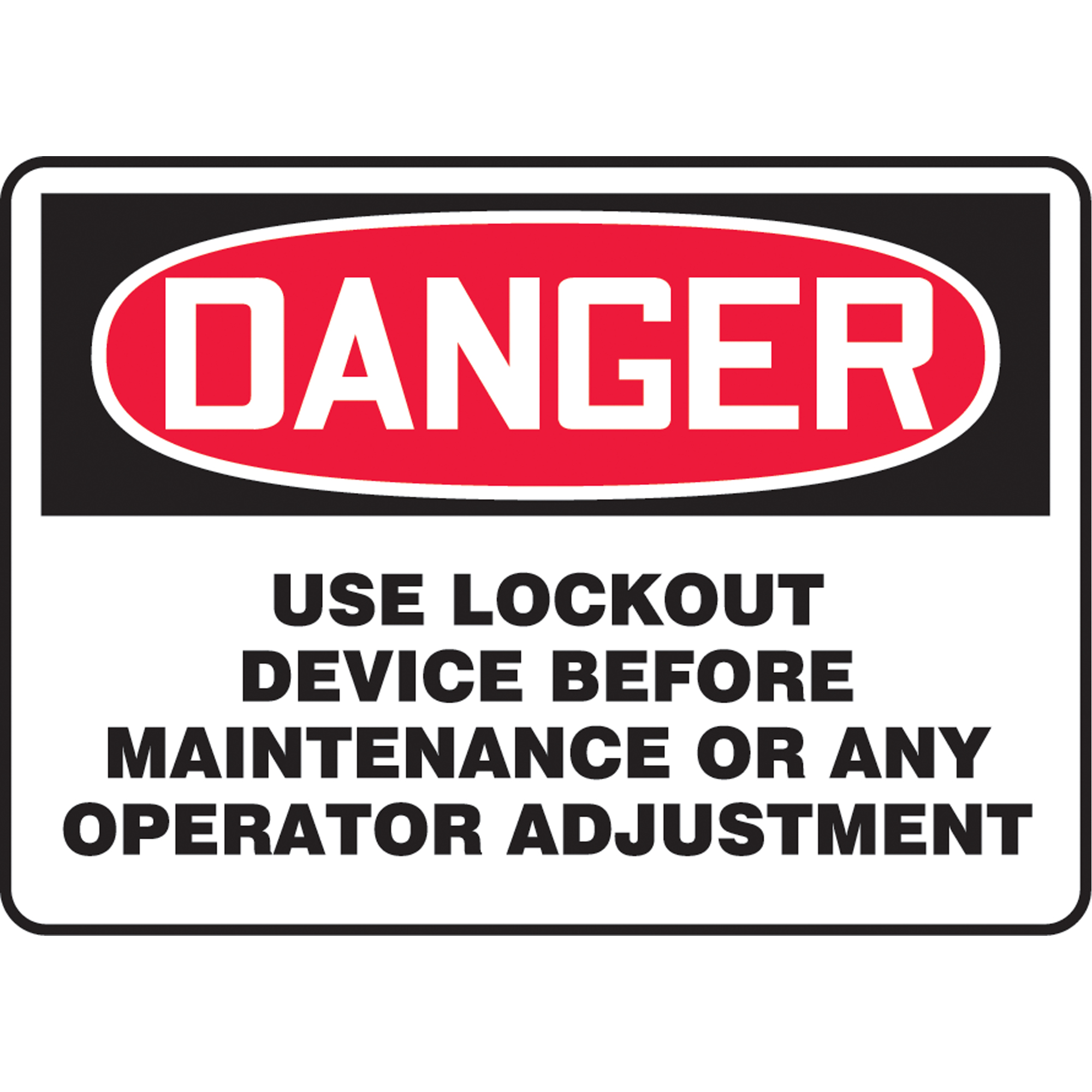 Enseigne « Lock Out », 10" x 14", Vinyle, Anglais