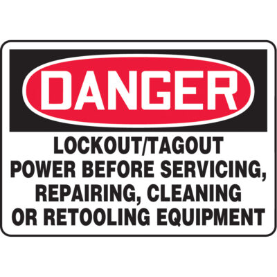 Enseigne « Lock Out/Tag Out », 10" x 14", Aluminium, Anglais