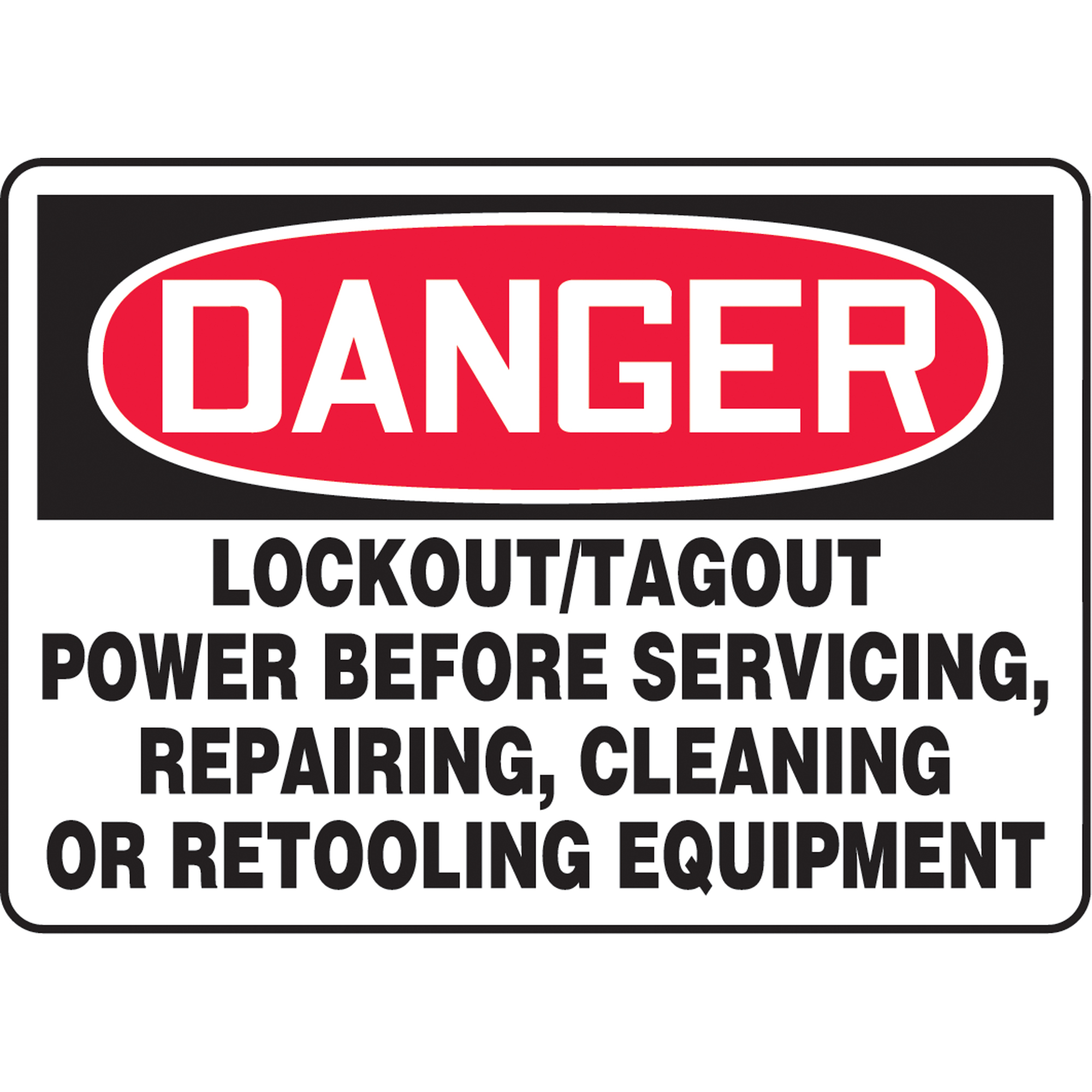 Enseigne « Lock Out/Tag Out », 10" x 14", Aluminium, Anglais