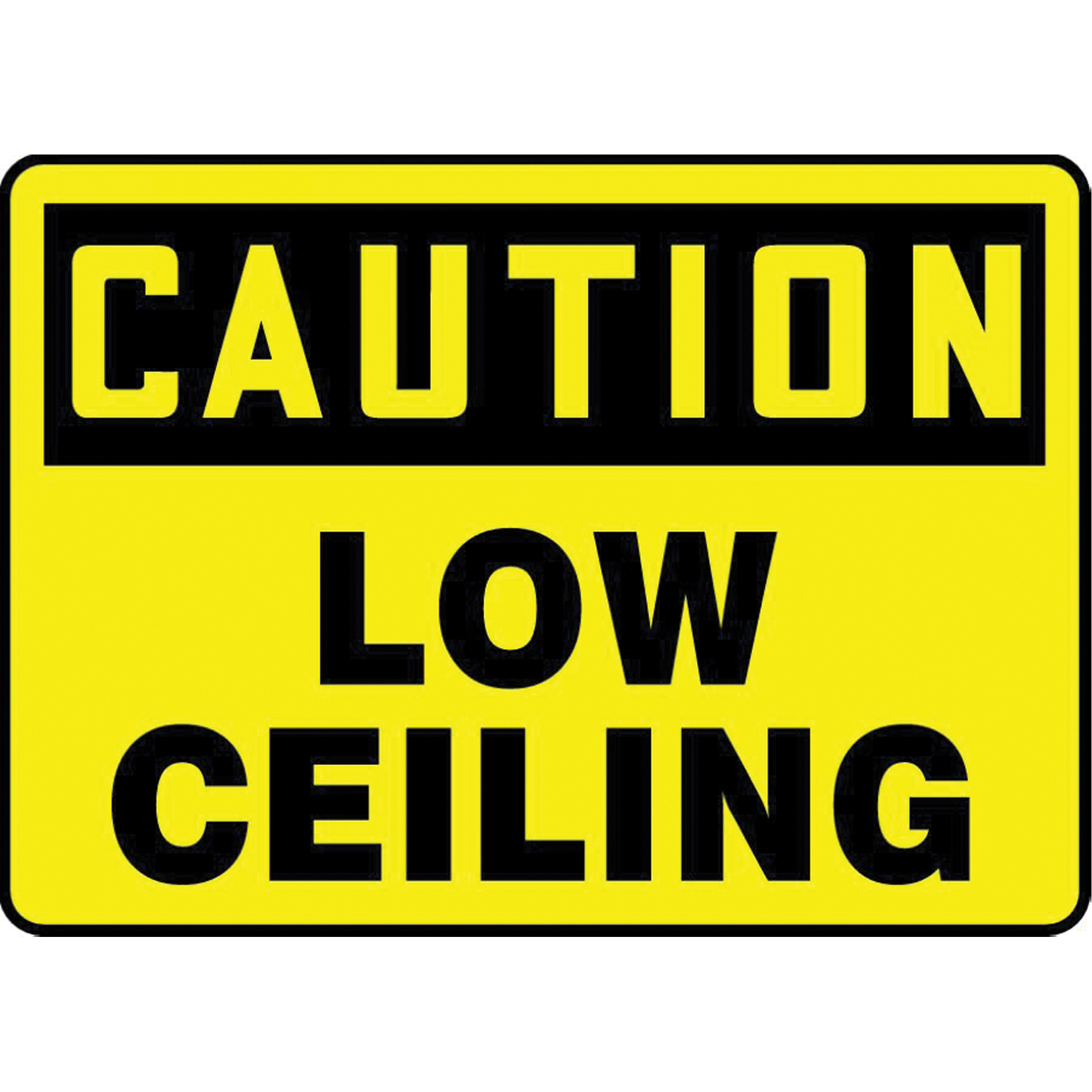 Enseigne « Low Ceiling », 10" x 14", Aluminium, Anglais