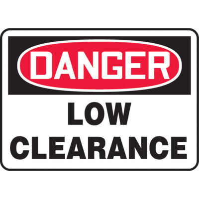 Enseigne « Low Clearance », 10" x 14", Aluminium, Anglais