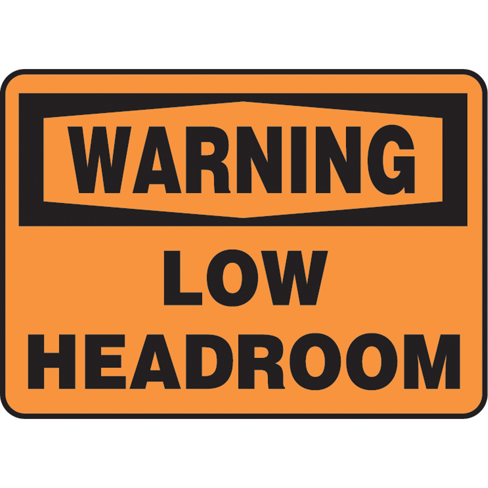 Enseigne « Low Headroom », 10" x 14", Aluminium, Anglais