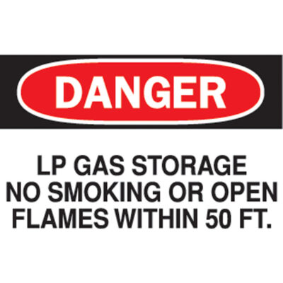 Enseigne « LP Gas Storage », 10" x 14", Aluminium, Anglais