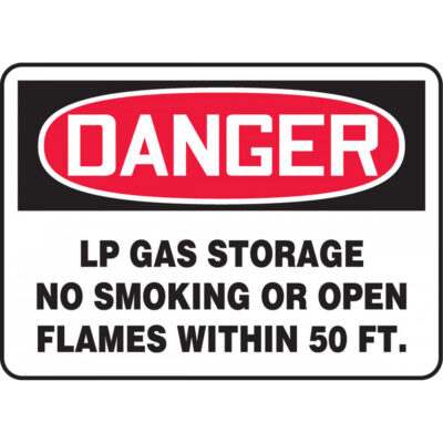 Enseigne « LP Gas Storage », 10" x 14", Plastique, Anglais