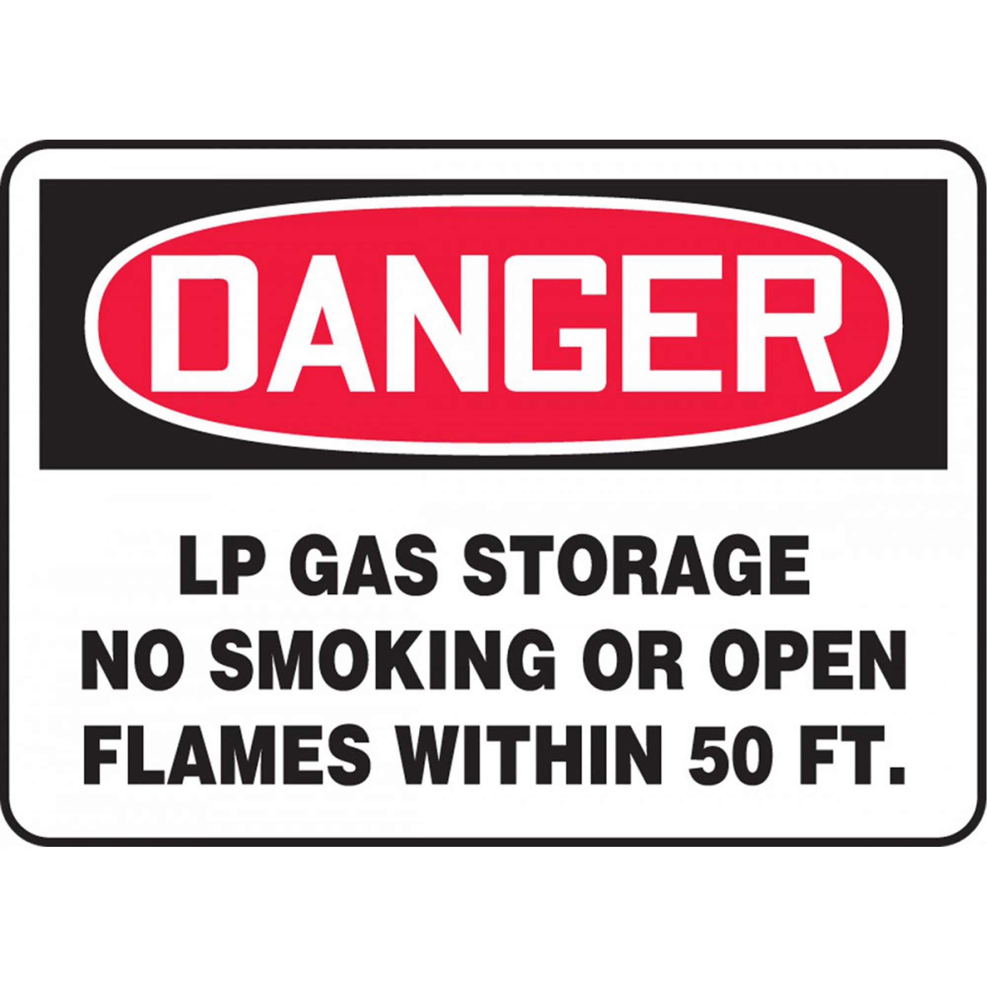 Enseigne « LP Gas Storage », 10" x 14", Plastique, Anglais
