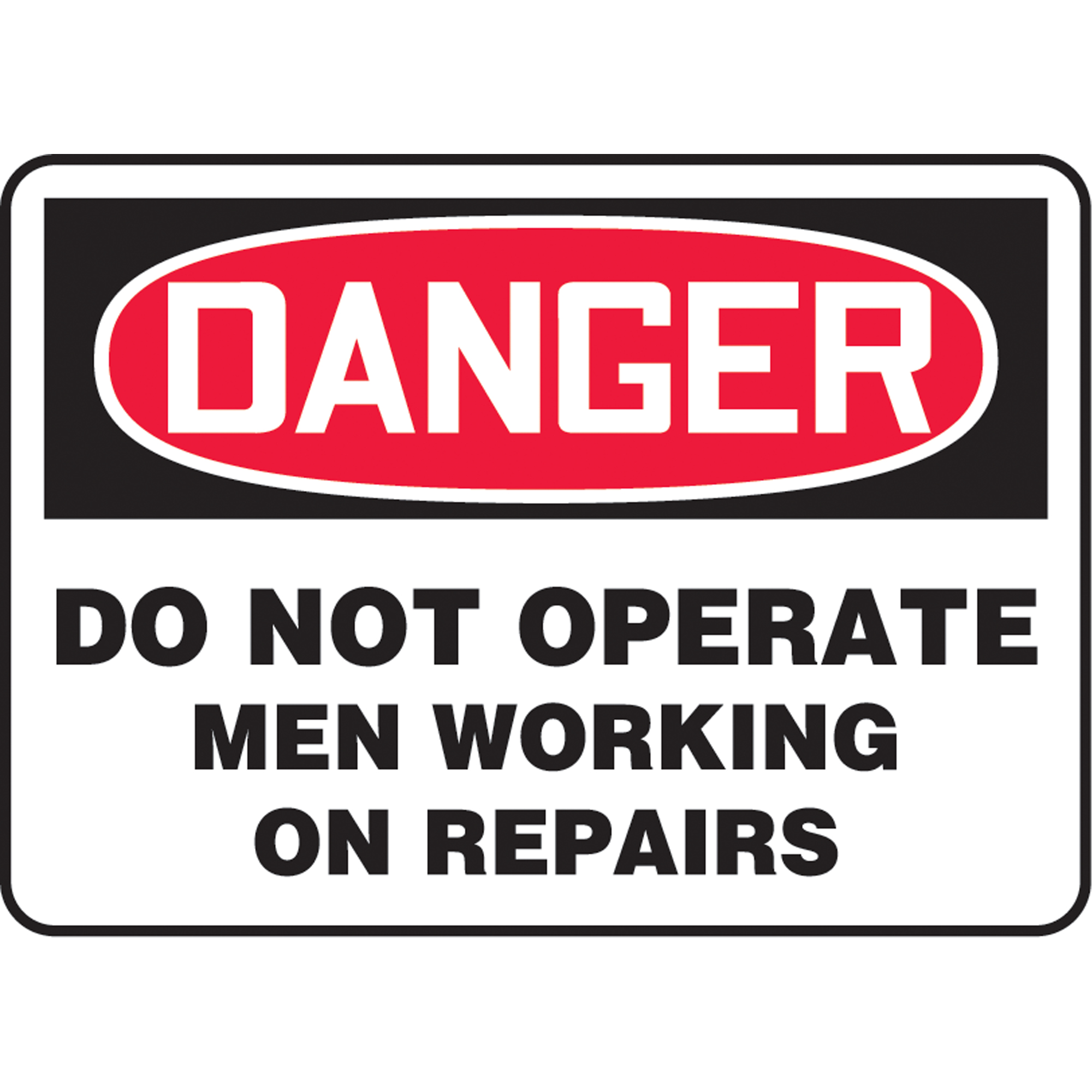 Enseigne « Men Working On Repairs », 10" x 14", Aluminium, Anglais