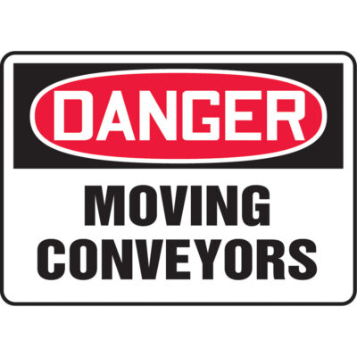 Enseigne « Moving Conveyors », 10" x 14", Vinyle, Anglais